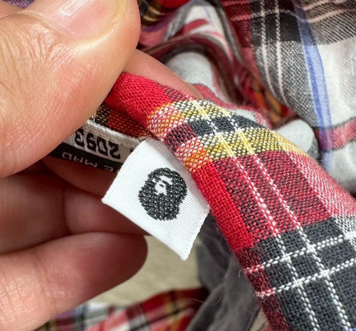 Bape BAPE check long shirts Size US XL / EU 56 / 4 - 7 Thumbnail