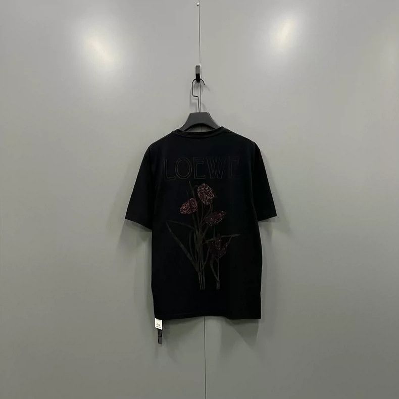 Loewe LOEWE Black floral logo print short sleeves Size US XL / EU 56 / 4 - 1 Thumbnail