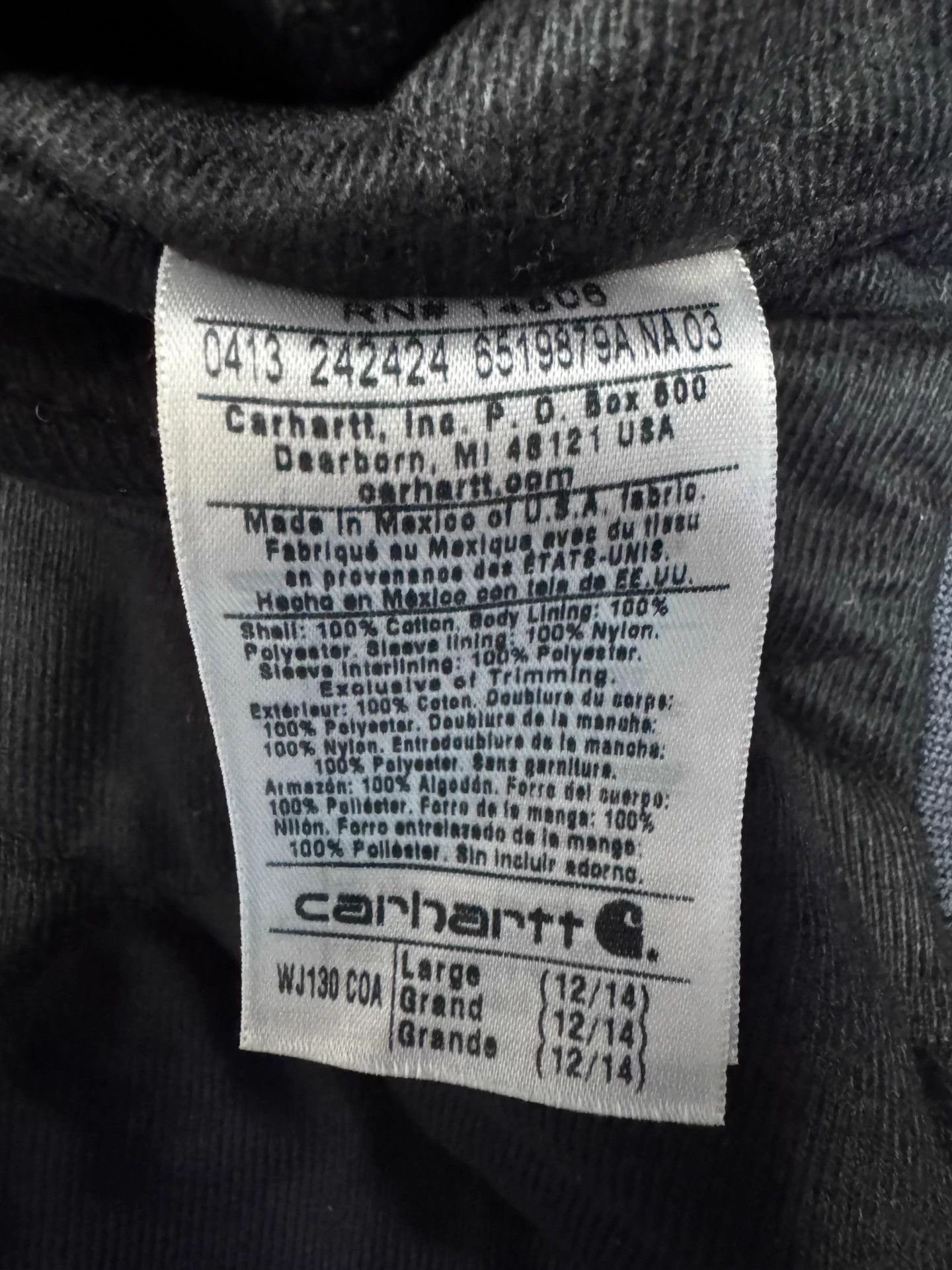 Carhartt Carhartt WJ130 Vintage Coal Women's L Hooded Work Jacket Size L / US 10 / IT 46 - 9 Thumbnail