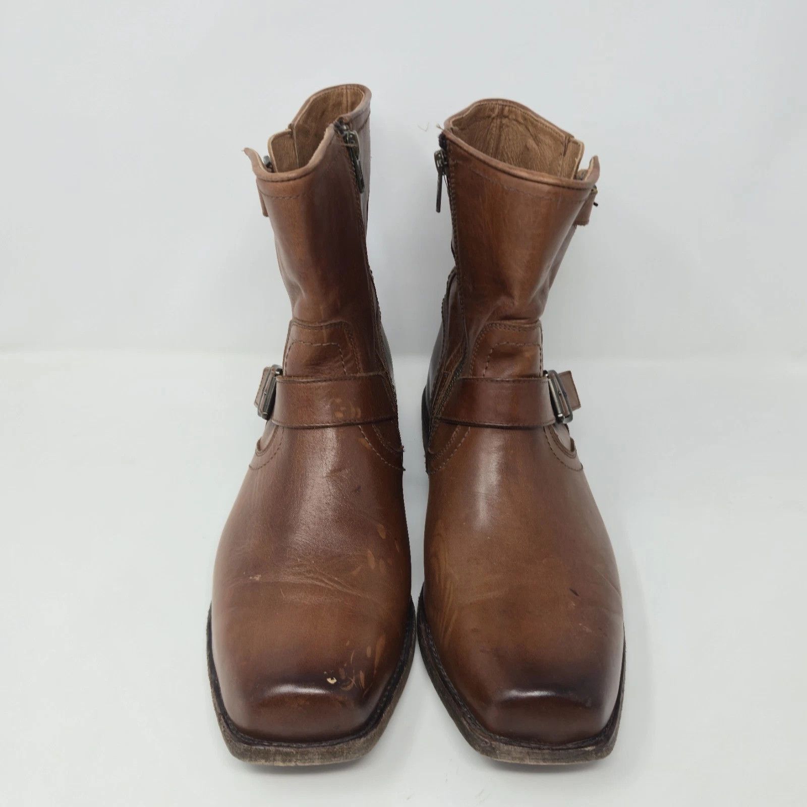 Frye Frye Engineer Boots 10 D Brown Leather Buckle Size US 10 / EU 43 - 12 Thumbnail