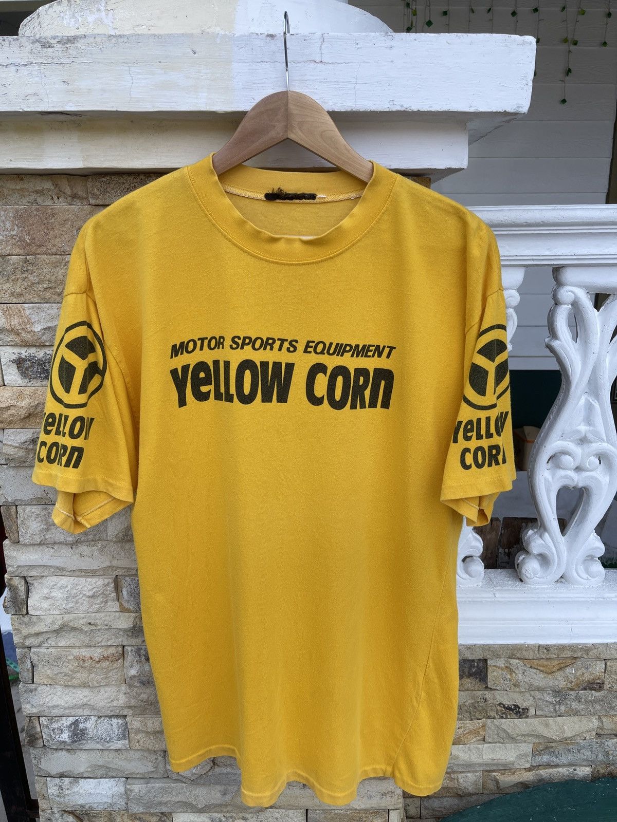 YELLOW CORN LastDrop🔥Rare🔥Vtg YELLOW CORN Motor Sports Equipment T-Shirt Size US L / EU 52-54 / 3 - 3 Thumbnail