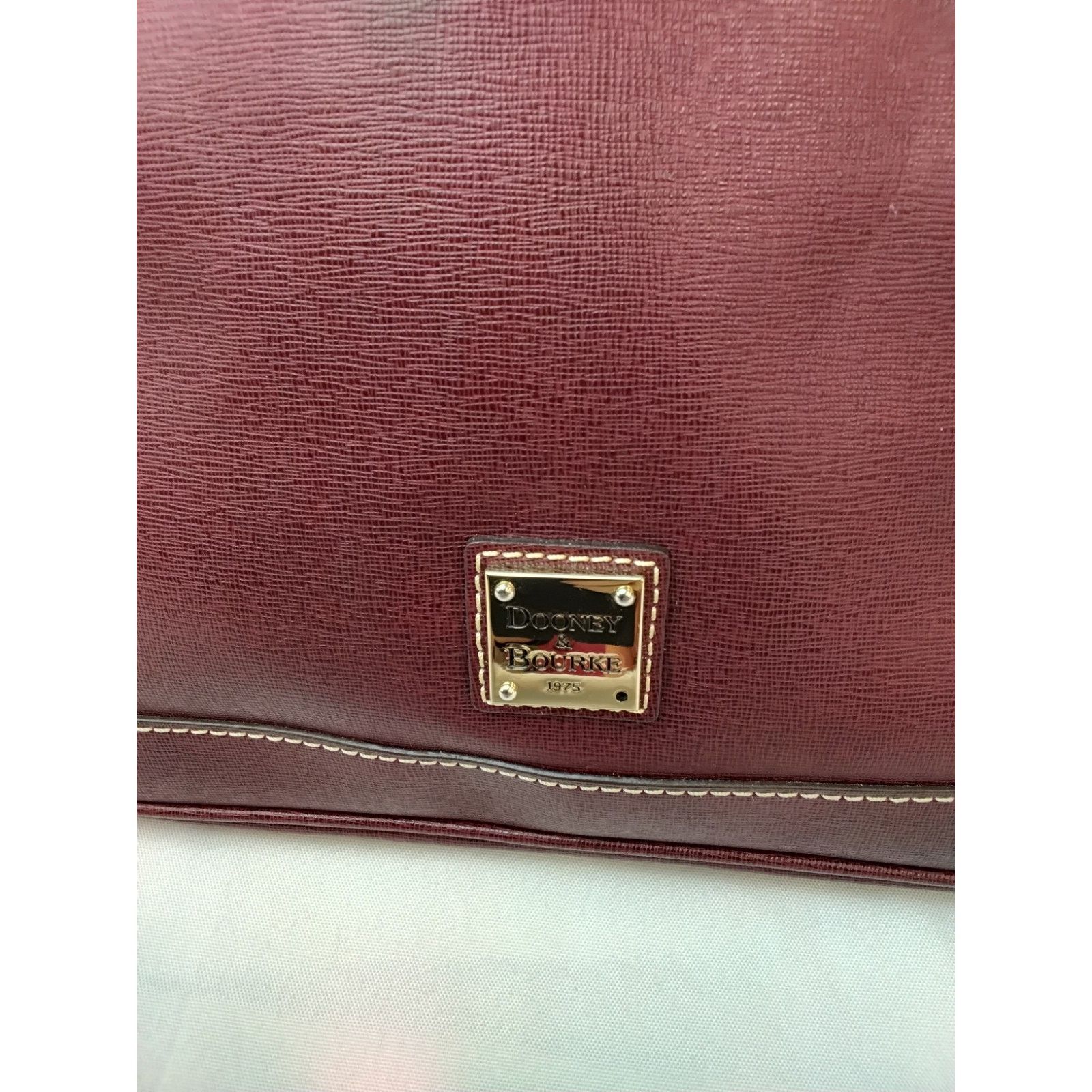 Dooney & Bourke Dooney & Bourke Satchel Handbag Deep Red Brushed Leather Size ONE SIZE - 5 Thumbnail