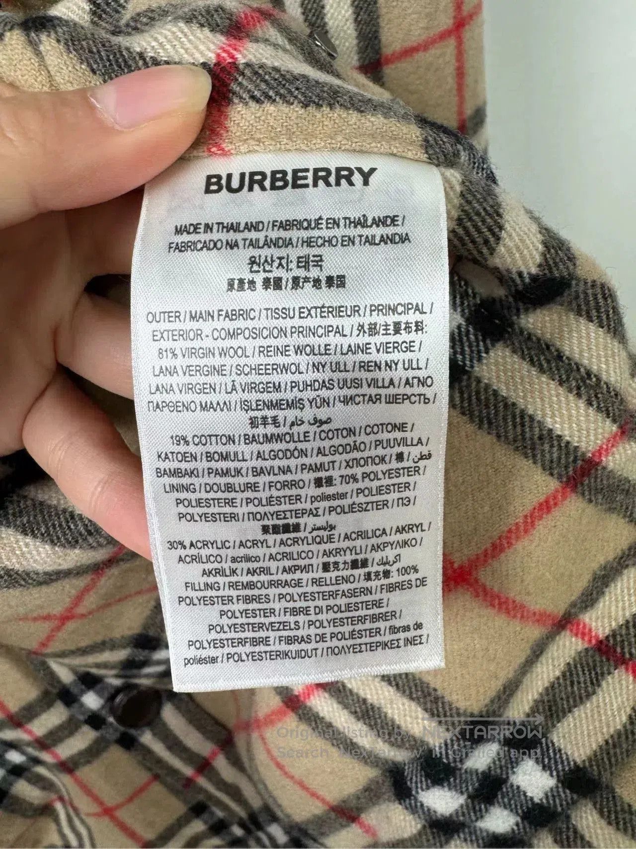 Burberry burberry check cotton jacket in medium size. Size US M / EU 48-50 / 2 - 3 Thumbnail