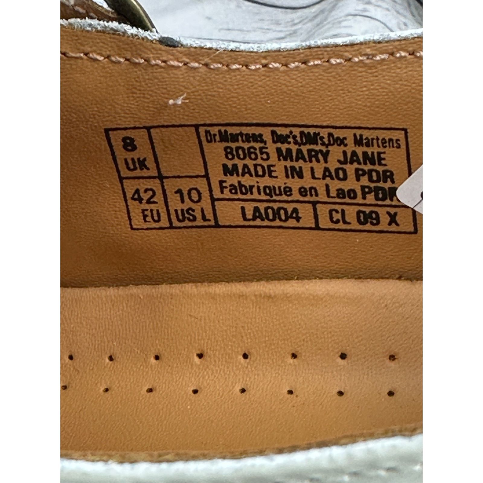 Dr. Martens Dr Martens Mary Jane Shoes Mens 9 | Womens 10 White Leather Size US 10 / IT 40 - 8 Thumbnail