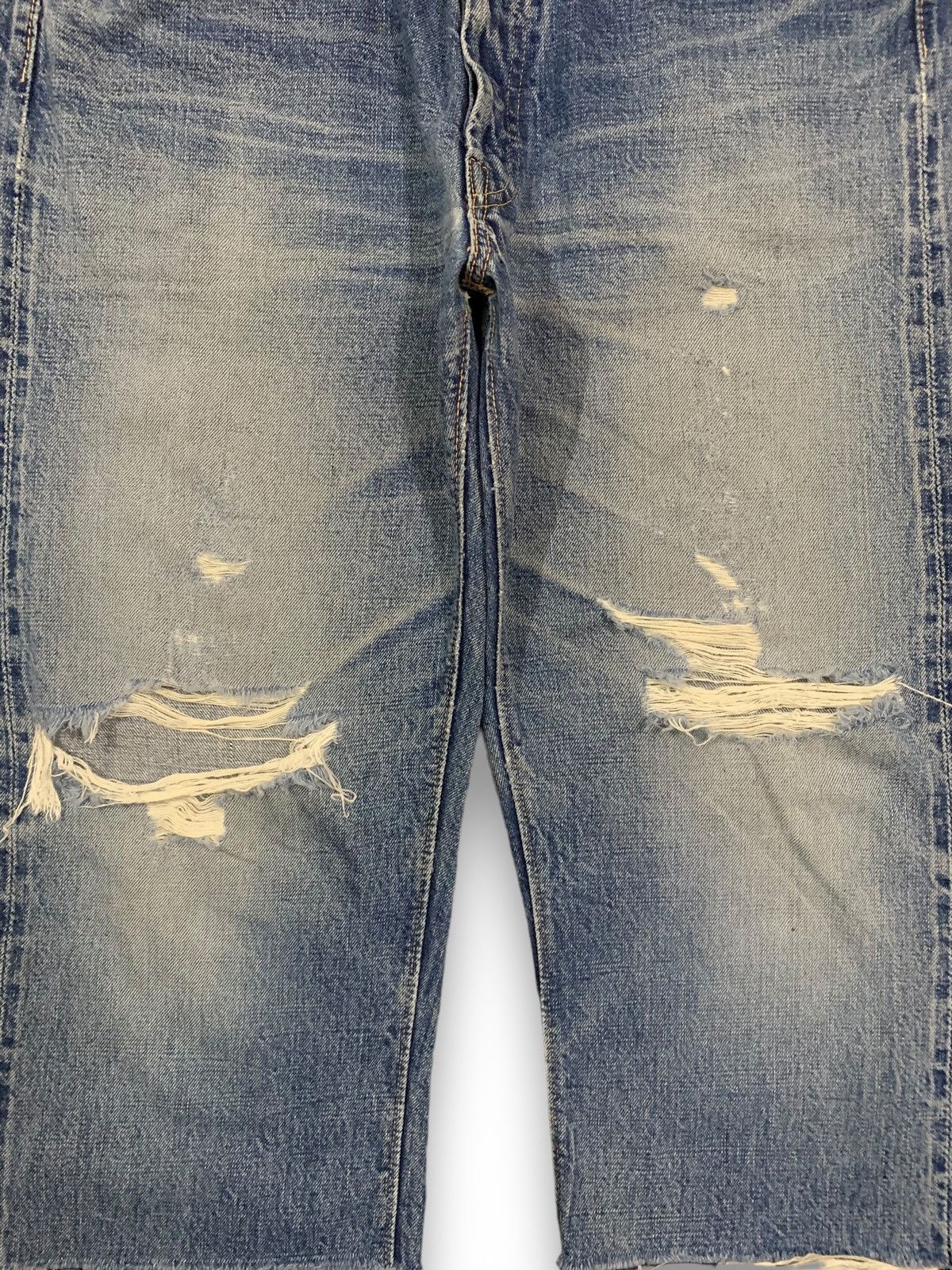 Sugar Cane Vintage 90s Warehouse & Co Selvedge Loose Distressed Jorts Size US 33 - 9 Thumbnail