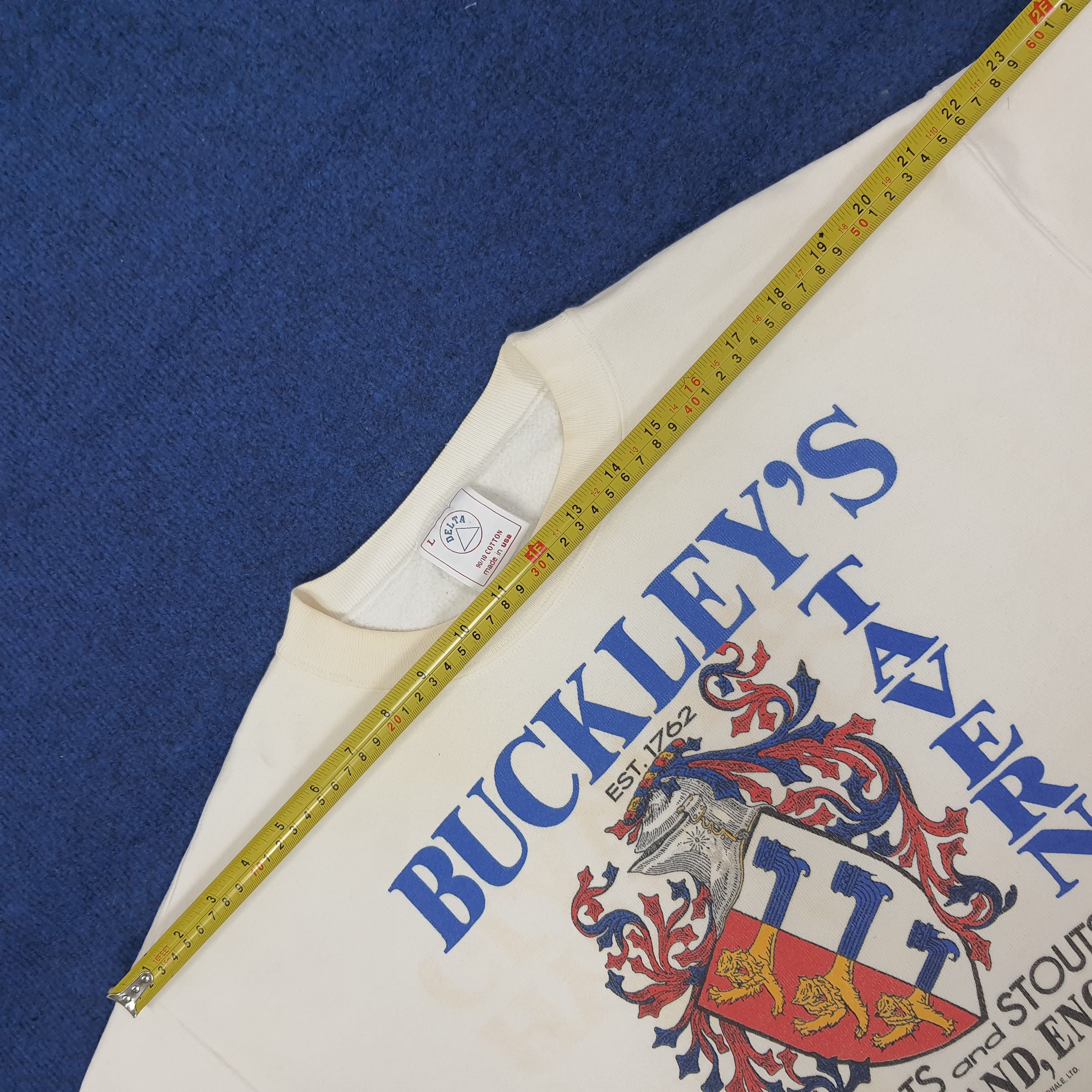 Delta Vintage American Buckley's Tavern Art Sweatshirt C225N13 Size US L / EU 52-54 / 3 - 8 Thumbnail