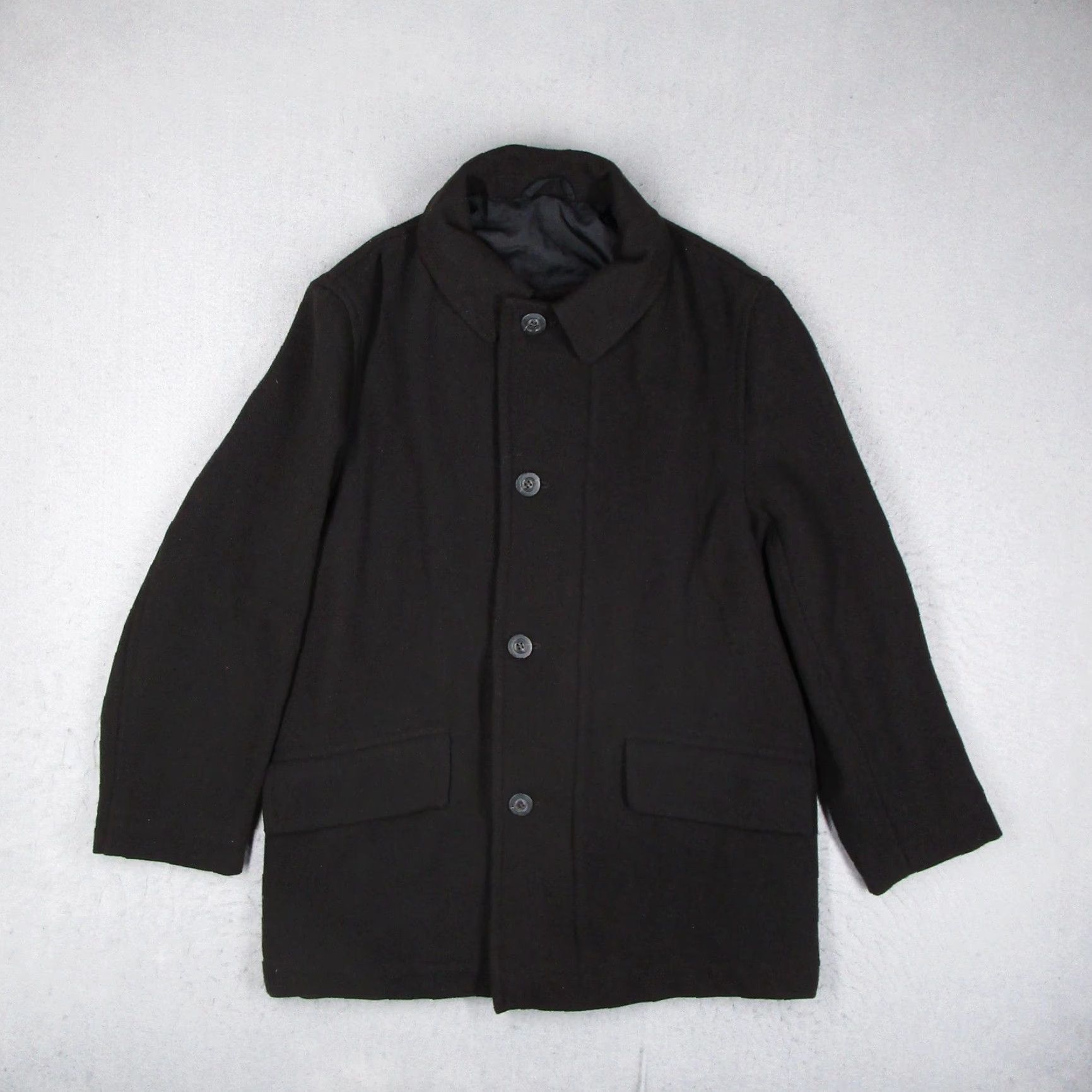 Kenzo Kenzo Homme Coat Mens Medium Brown Wool Overcoat Italy Zip Lined KNSH13 Size US M / EU 48-50 / 2 - 2 Thumbnail