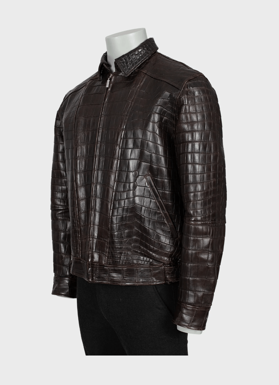 Brioni Men’s Embossed Leather Jacket – Size IT 52 / XL Size US XL / EU 56 / 4 - 2 Thumbnail