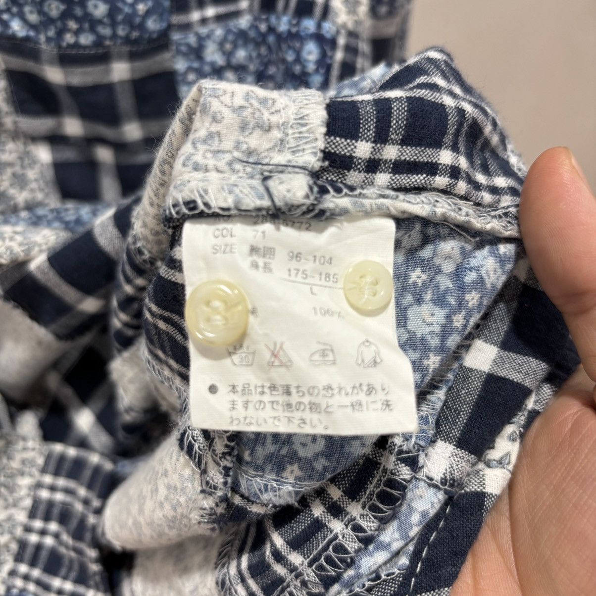 Japanese Brand Vtg Hang ten Patchwork Boro Shirt Size US L / EU 52-54 / 3 - 7 Thumbnail