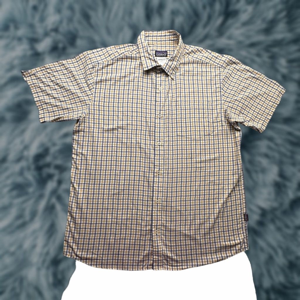 Patagonia VINTAGE Patagonia Plaid Short Sleeve Button-Up Shirt Mens Large Blue Size US L / EU 52-54 / 3 - 1 Thumbnail