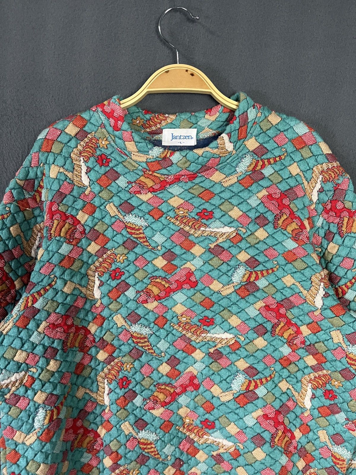 Jantzen × Vintage Vintage Jantzen Knitted Sweater Made in Japan Size L / US 10 / IT 46 - 3 Thumbnail