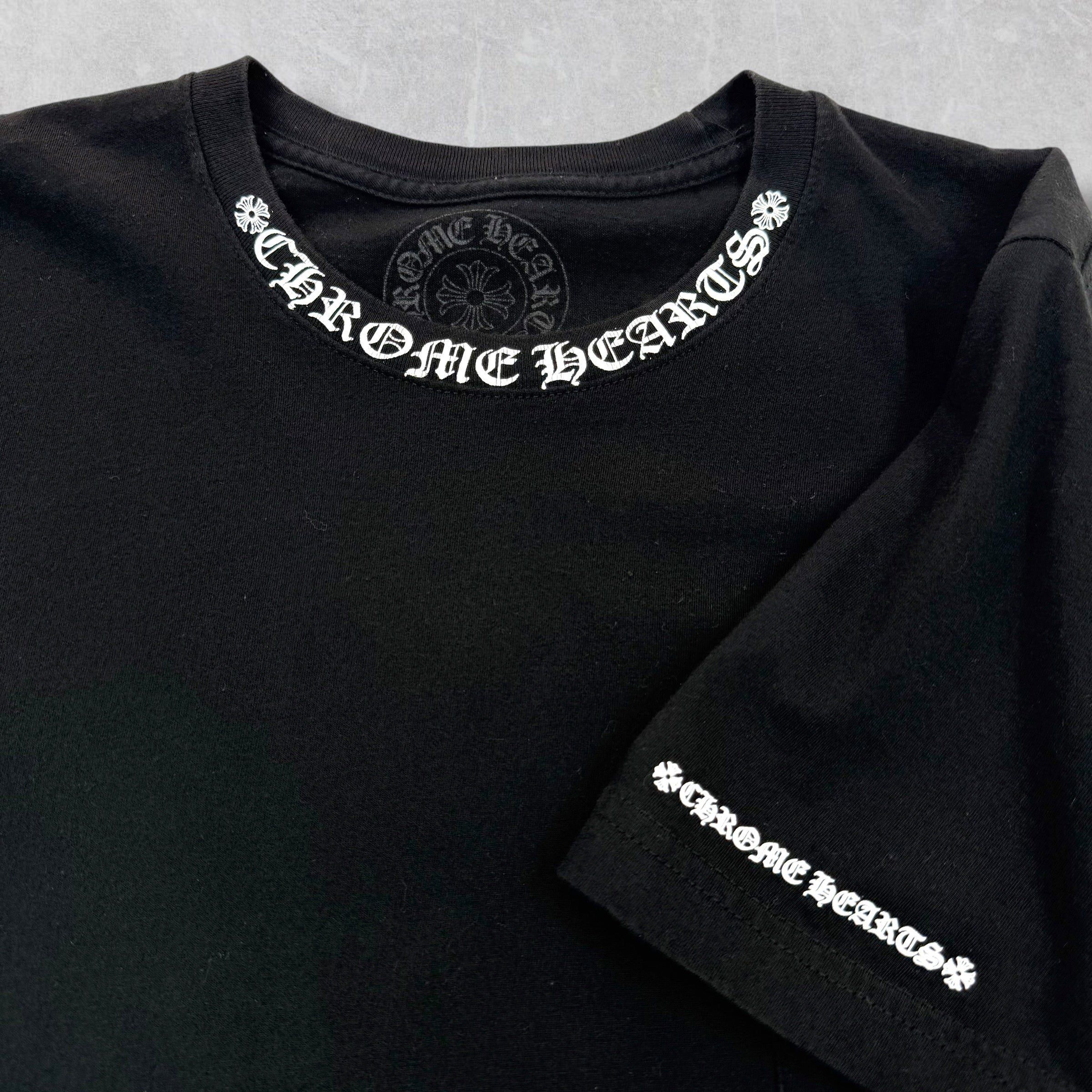 Chrome Hearts Chrome Hearts White Neck Logo Tee Black M Size US M / EU 48-50 / 2 - 3 Thumbnail