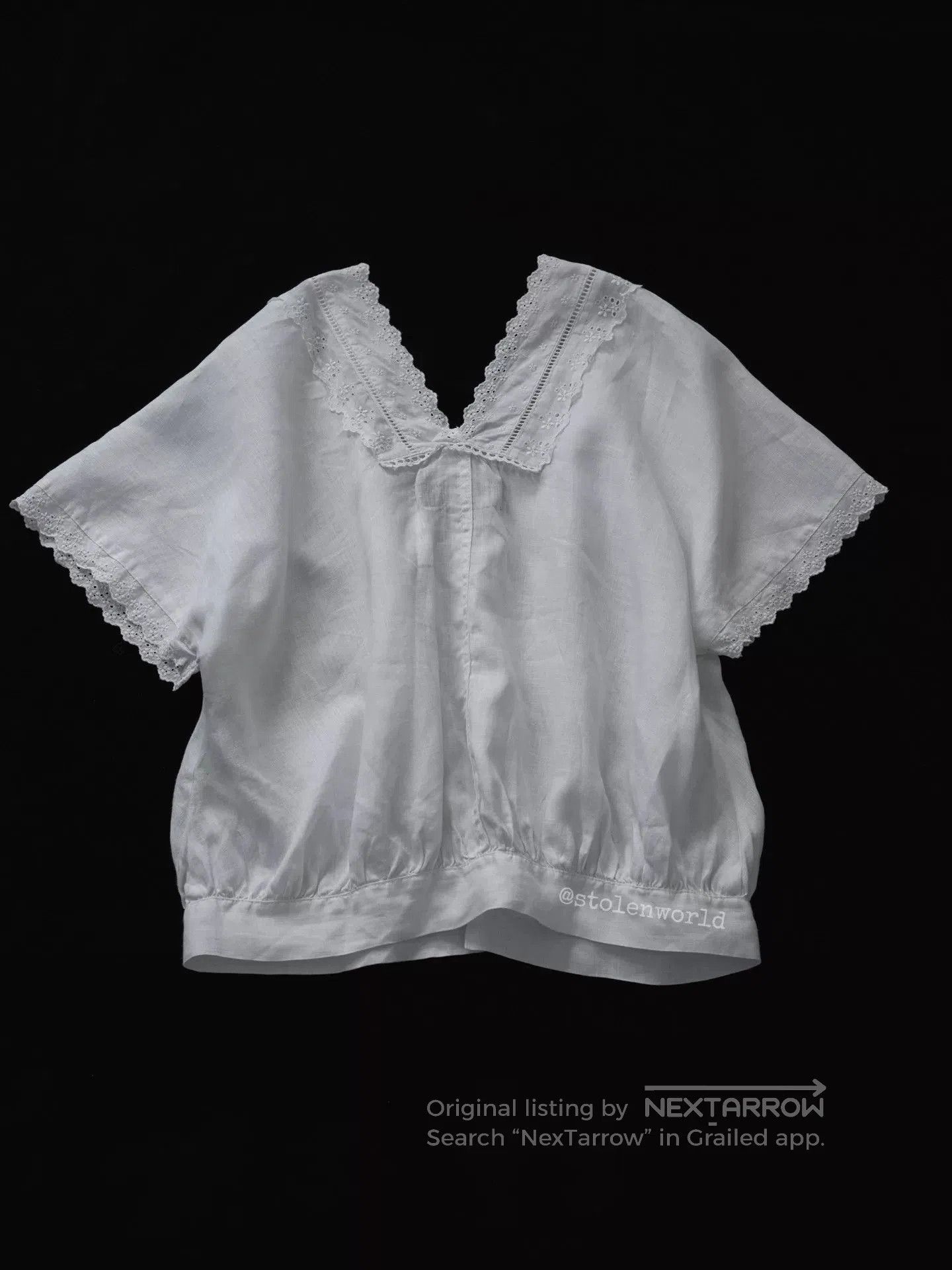 Tricot Comme des Garcons comme des garçons linen lace top. Size S / US 4 / IT 40 - 4 Thumbnail