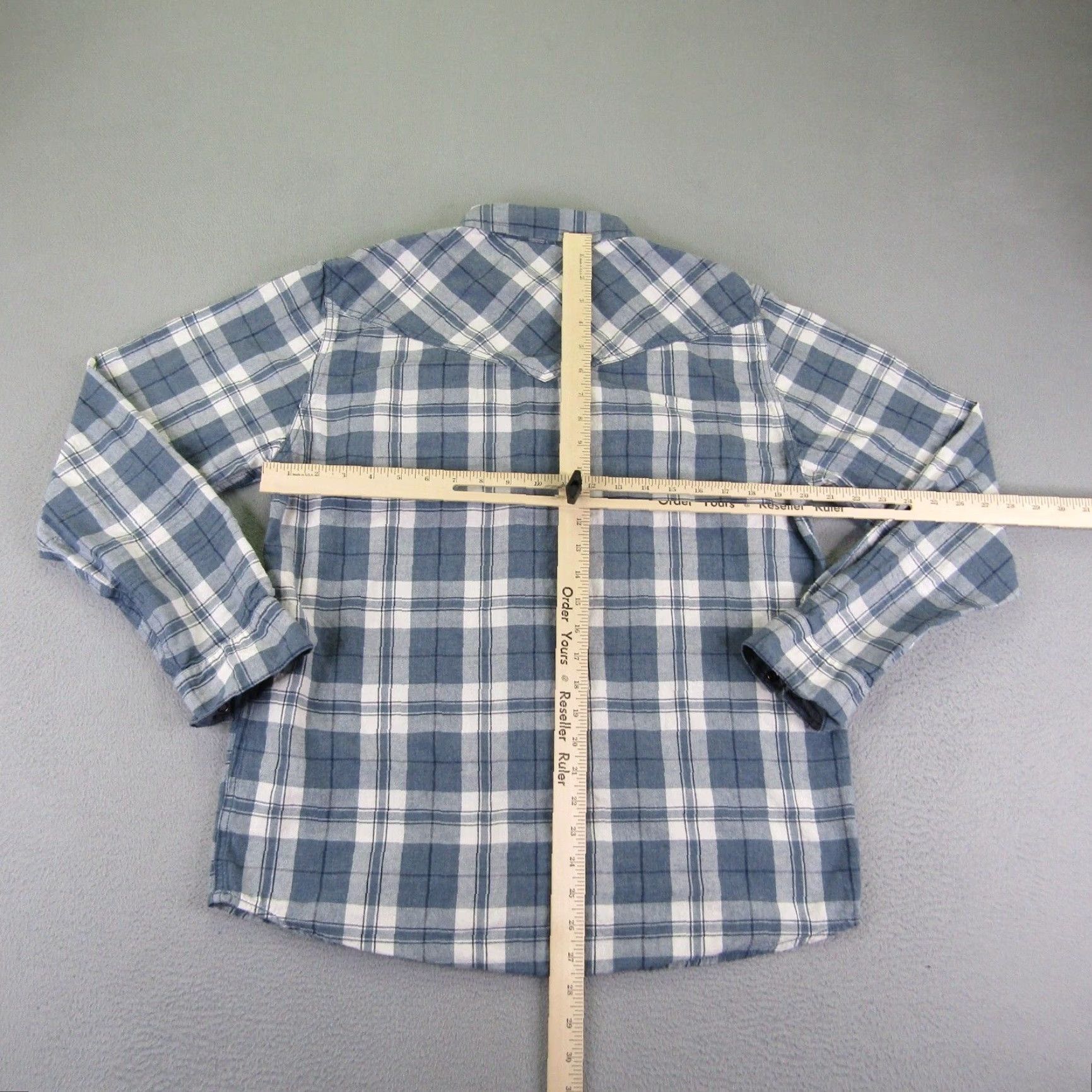 Cody James VINTAGE Cody James Shirt Large Blue Plaid Western Pearl Snap Long Sleeve Casual Mens Size US L / EU 52-54 / 3 - 5 Thumbnail