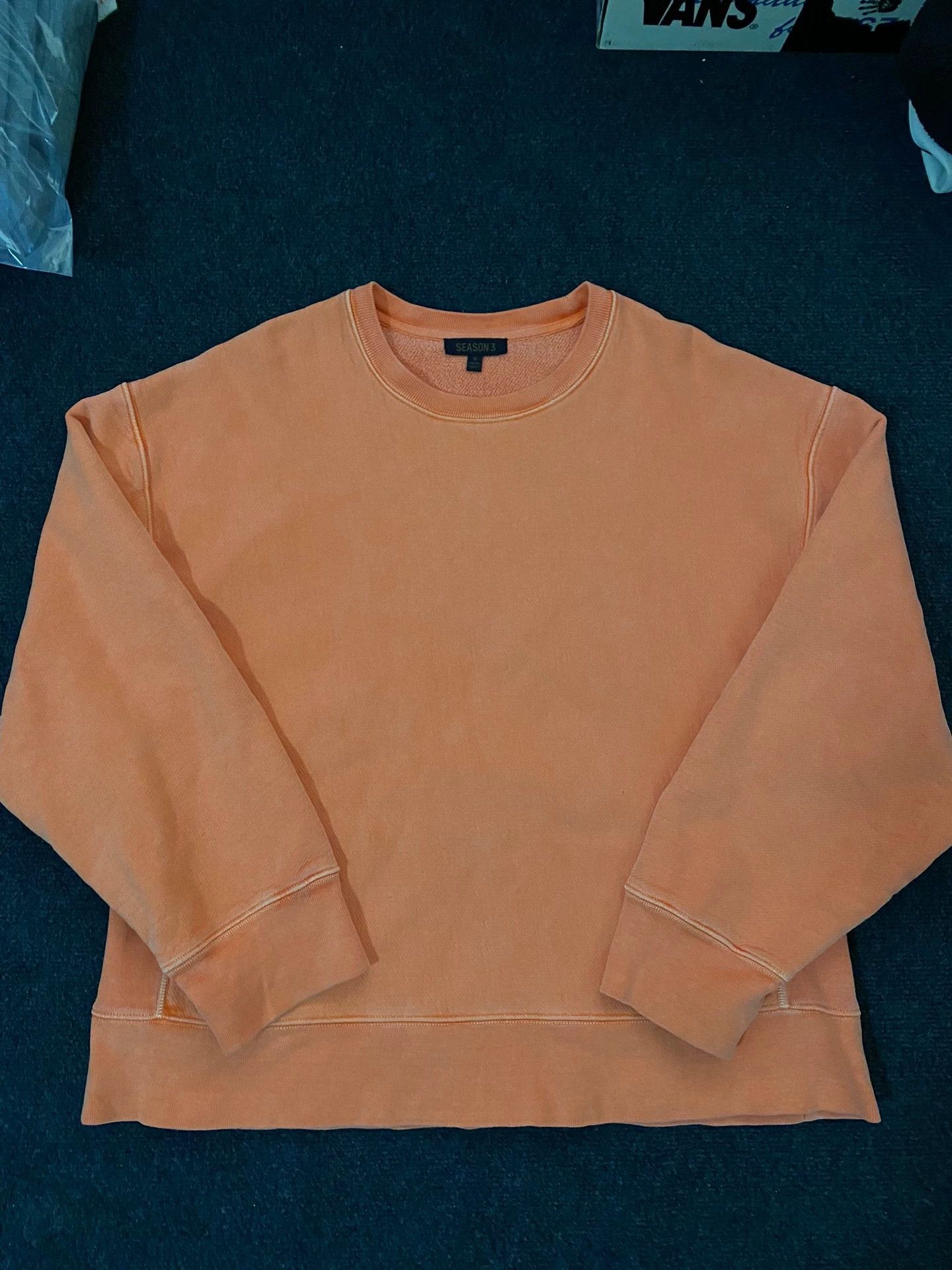 Kanye West × Yeezy Yeezy Season 3 Sweatshirt Warning Orange | Grailed