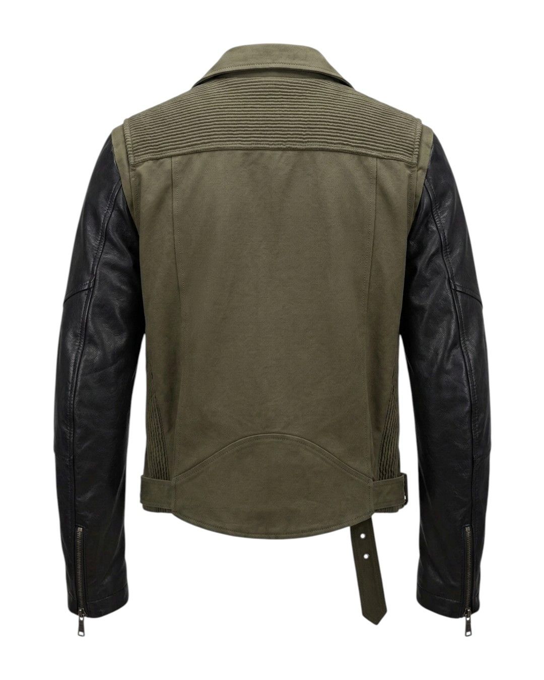 Balmain LEATHER SLEEVES BIKER JACKET Size US M / EU 48-50 / 2 - 2 Thumbnail