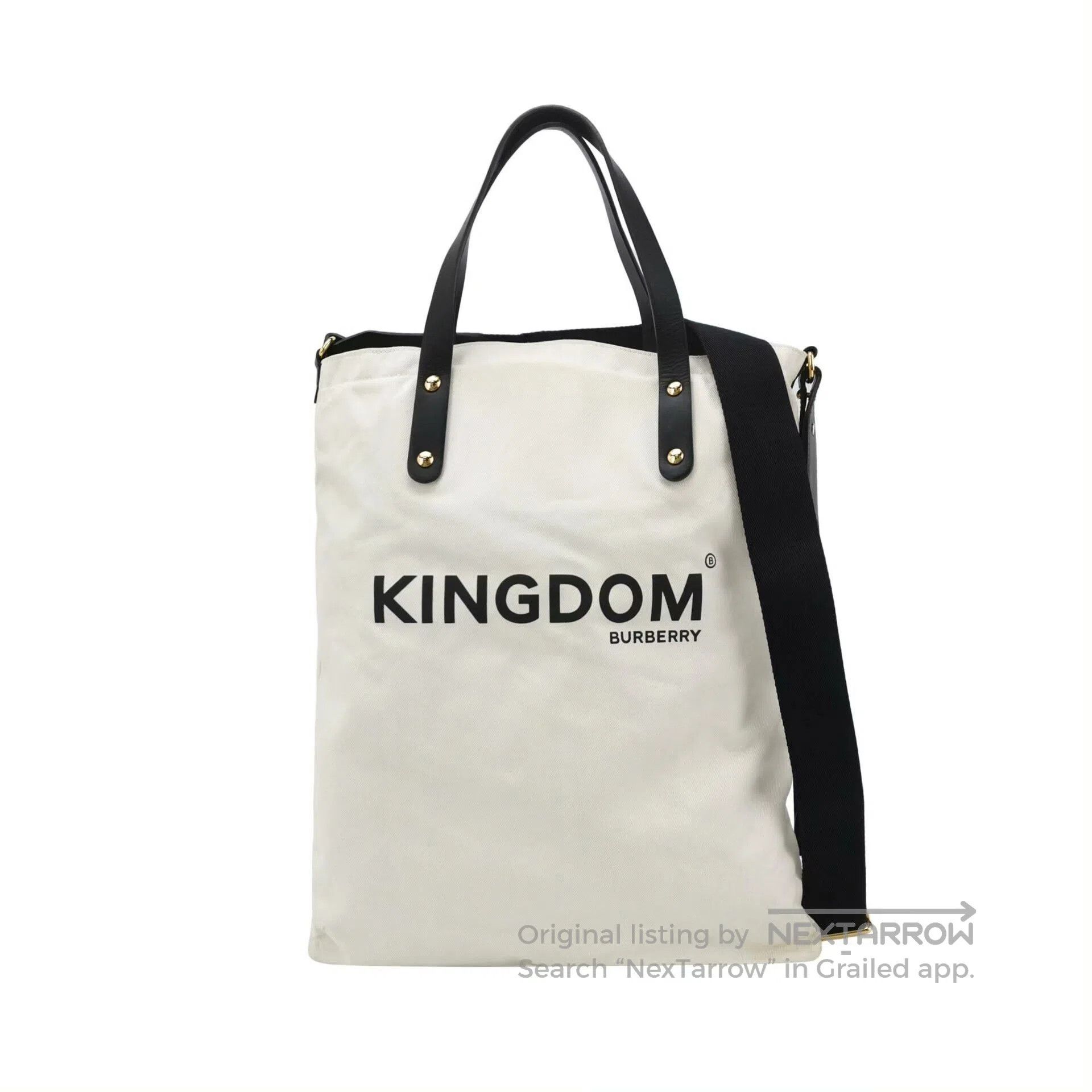Burberry Burberry KINODM Canvas Letter Print Tote. Size ONE SIZE - 1 Thumbnail