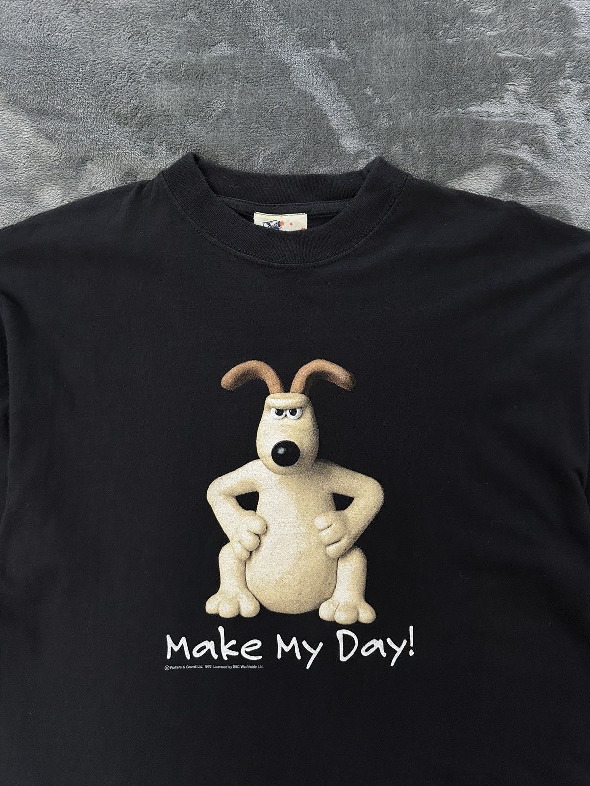 Vintage 1989 Vintage Wallace & Gromit Gromit Tee “Make My Day” L Size US L / EU 52-54 / 3 - 2 Thumbnail