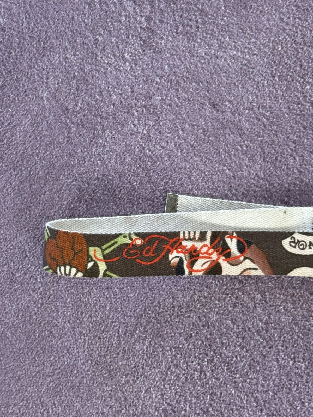 Ed Hardy Vintage Ed Hardy Multicolour Y2K Streetwear Cotton Belt Size ONE SIZE - 7 Thumbnail