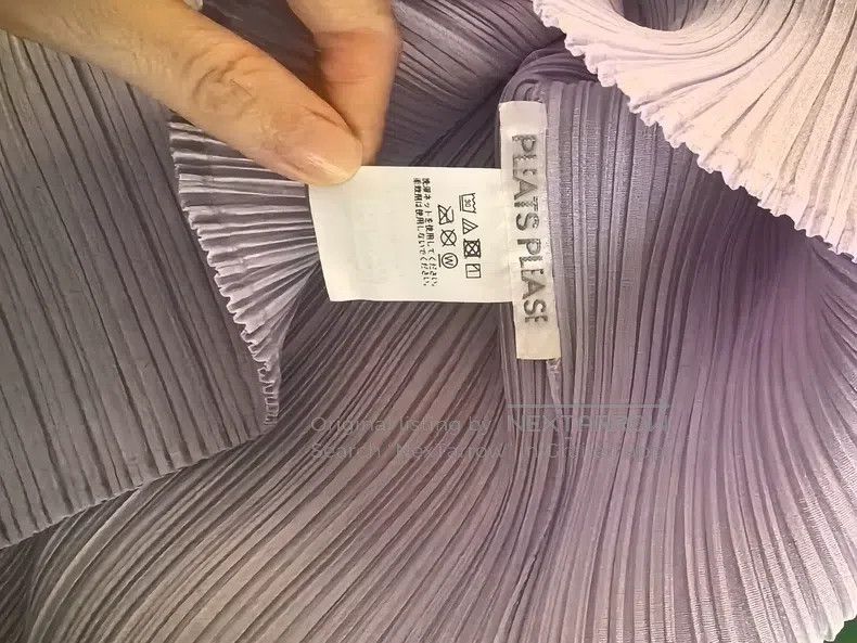 Issey Miyake Issey Miyake Light Purple Ruched Lapel Short-Sleeve Top Size L / US 10 / IT 46 - 4 Thumbnail