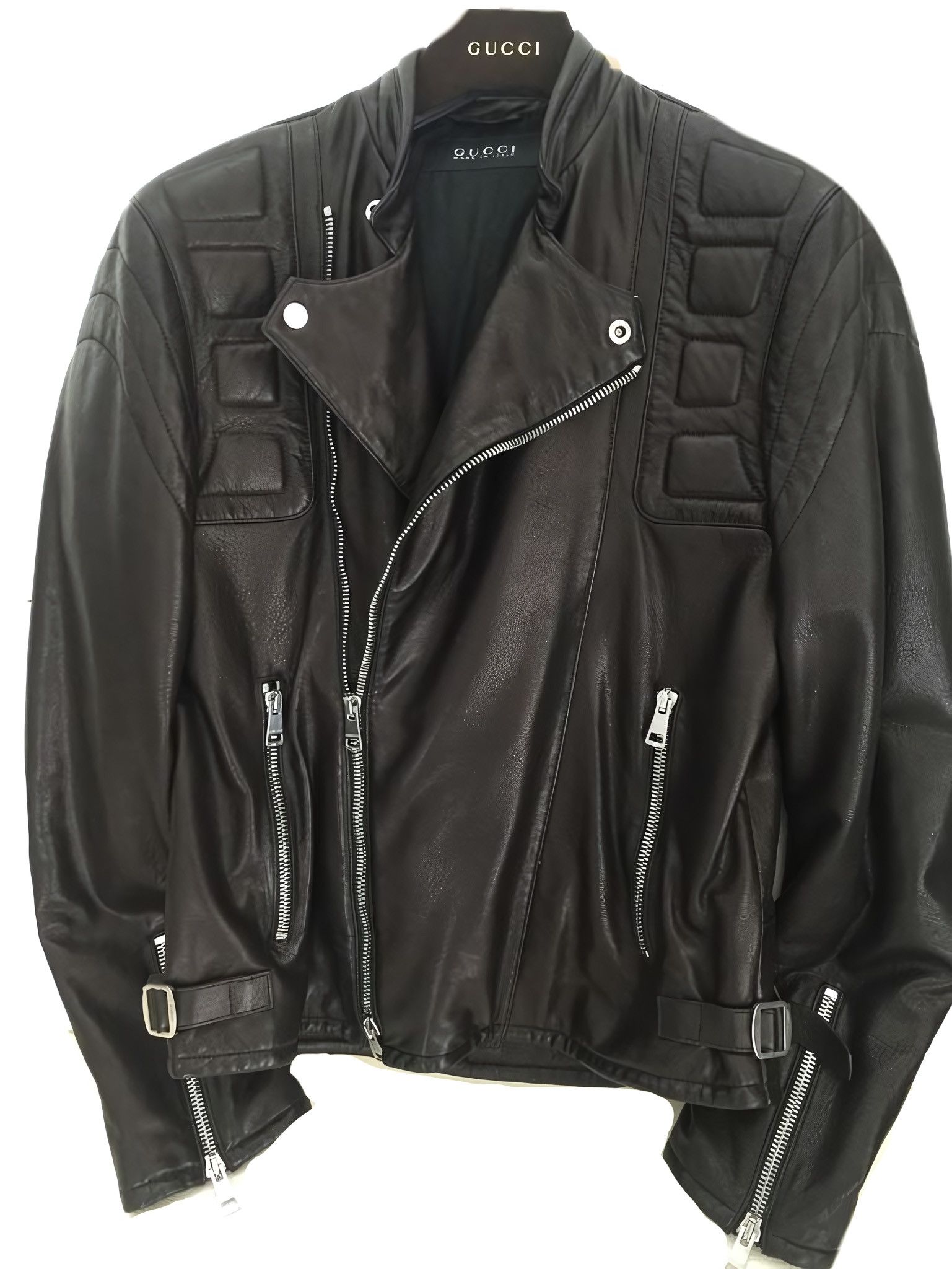 Gucci × Tom Ford LEATHER BIKER JACKET BY TOM FORD Size US M / EU 48-50 / 2 - 1 Thumbnail