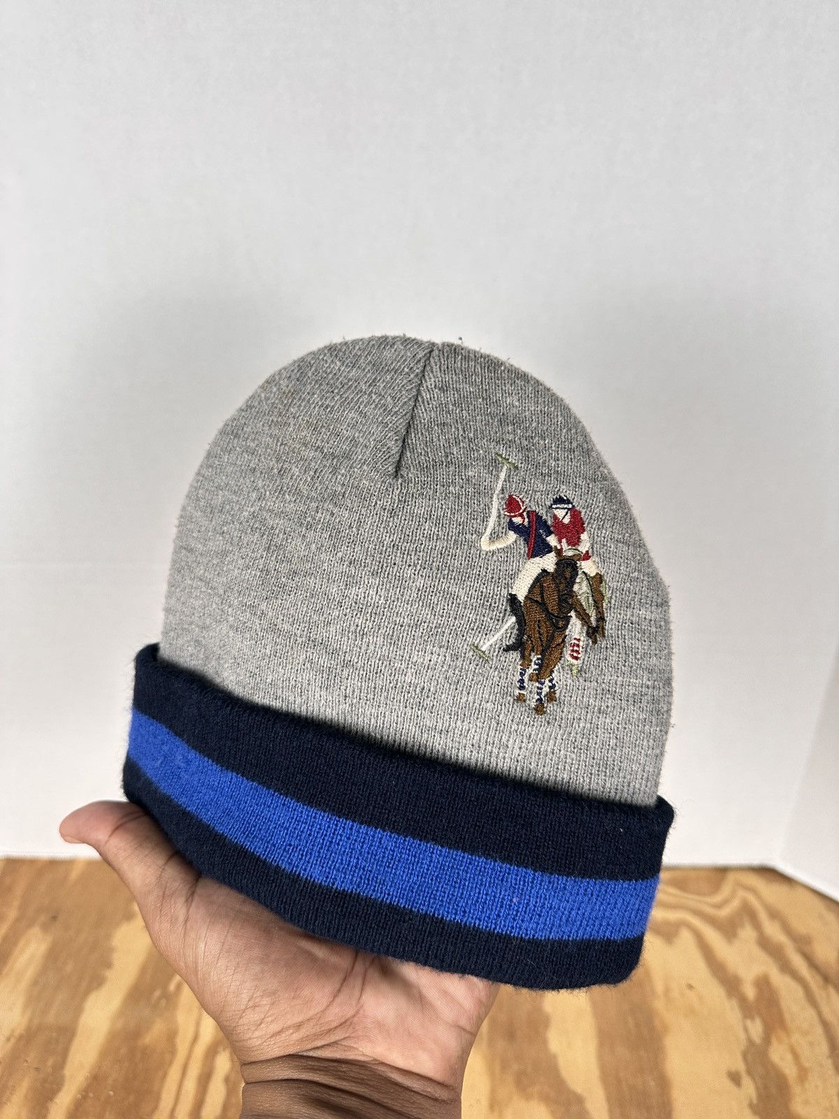 U.S. Polo Assn. US Polo Assn Knit Beanie Grey / Blue Size ONE SIZE - 4 Thumbnail