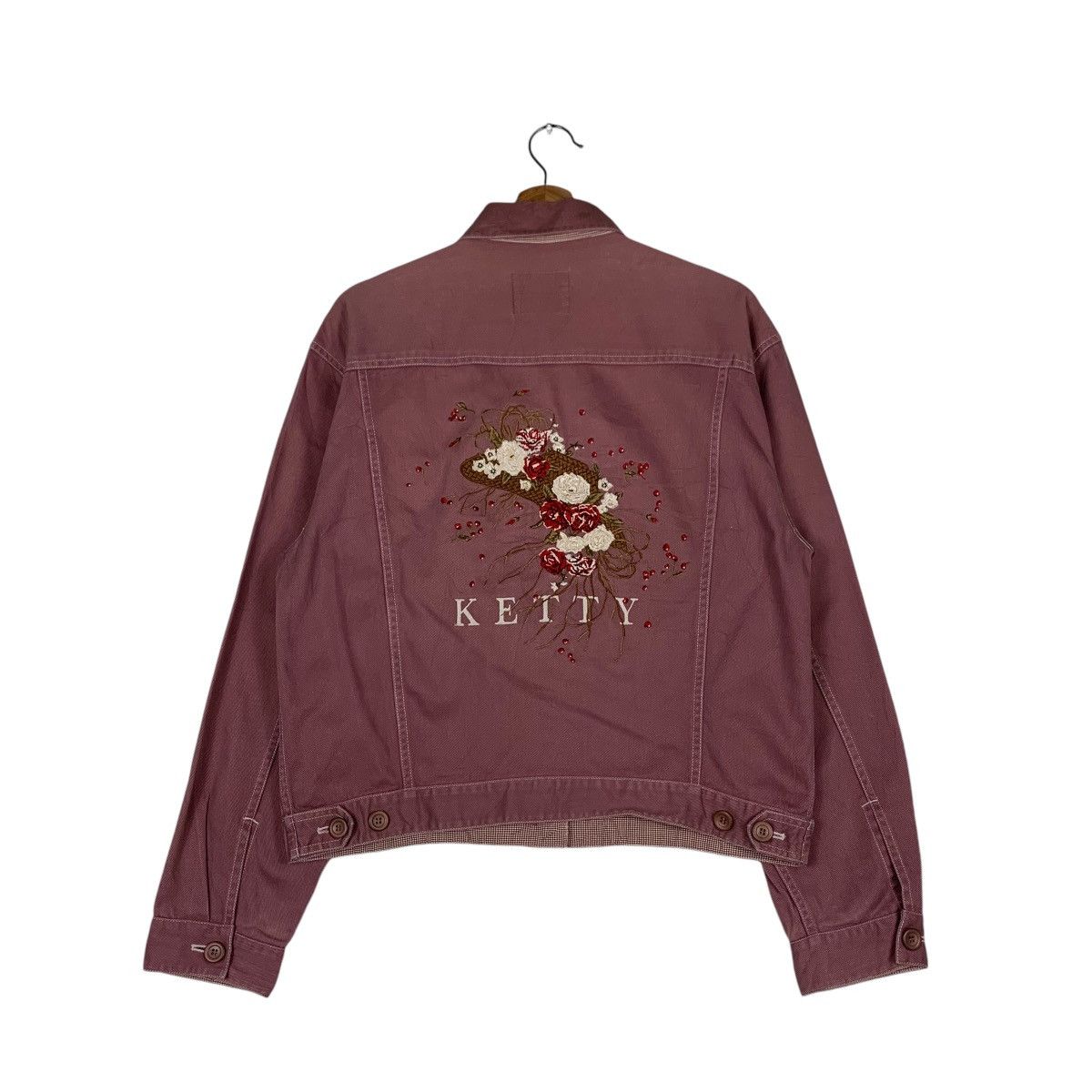 Japanese Brand KETTY Embroidery Big Logo Pink Jacket #1398-C63 Size M / US 6-8 / IT 42-44 - 1 Thumbnail