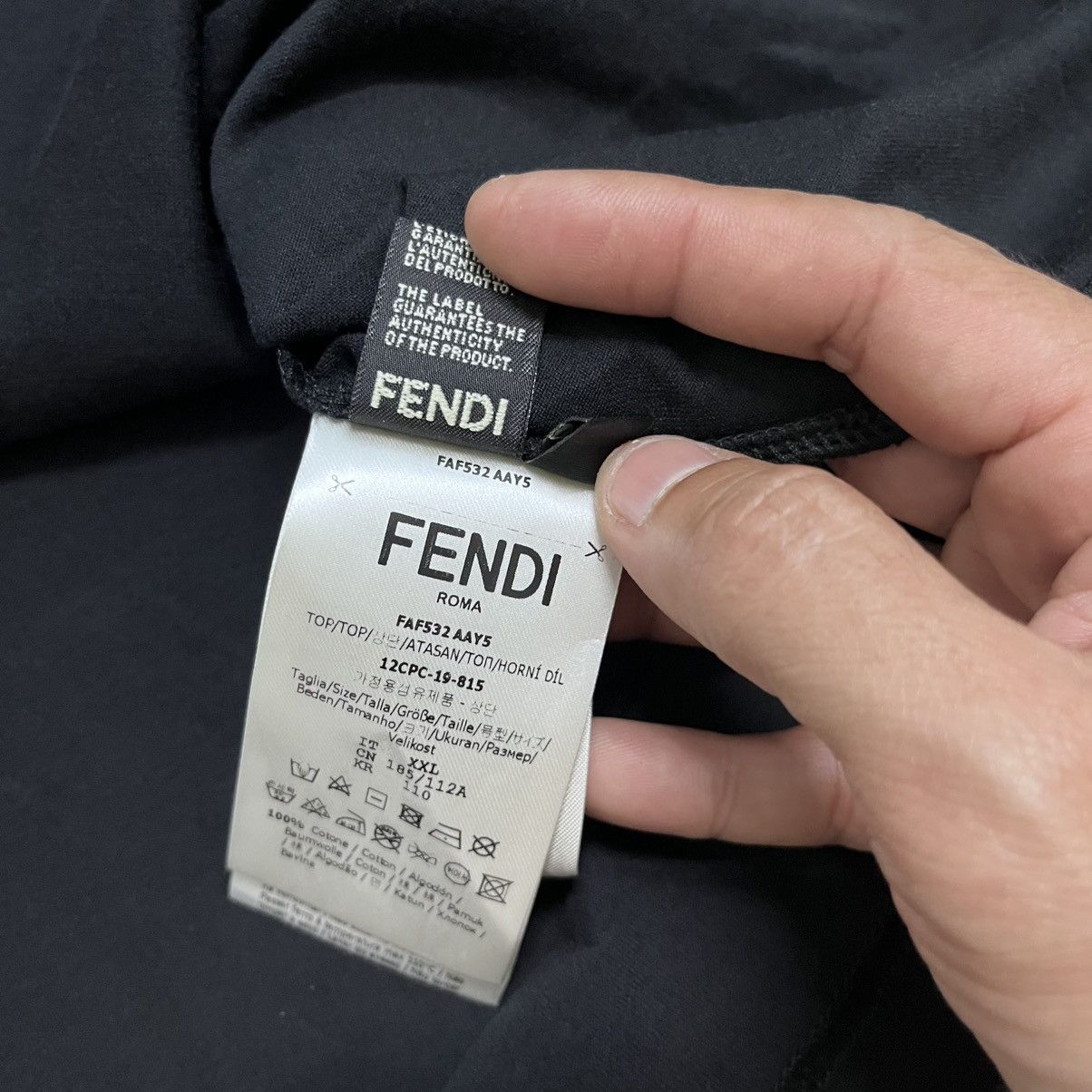 Fendi Authentic Fendi Roma Italy Reflector Logo Shirt Size US XXL / EU 58 / 5 - 8 Thumbnail