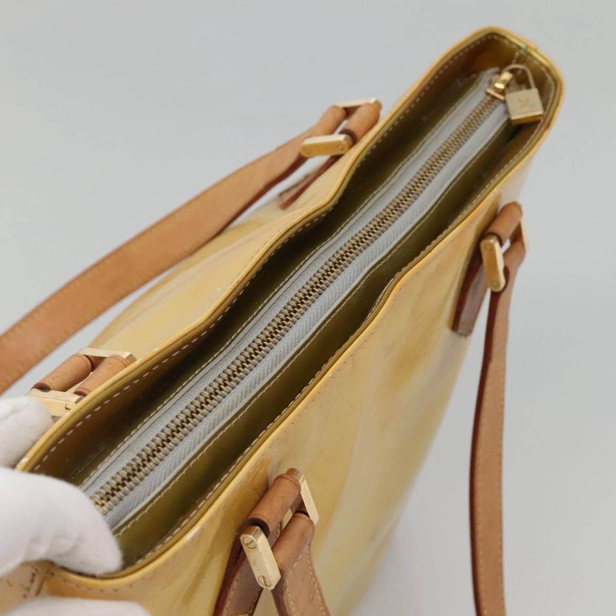 Louis Vuitton LOUIS VUITTON Monogram Vernis Houston Hand Bag Gris M91053 Size ONE SIZE - 6 Thumbnail