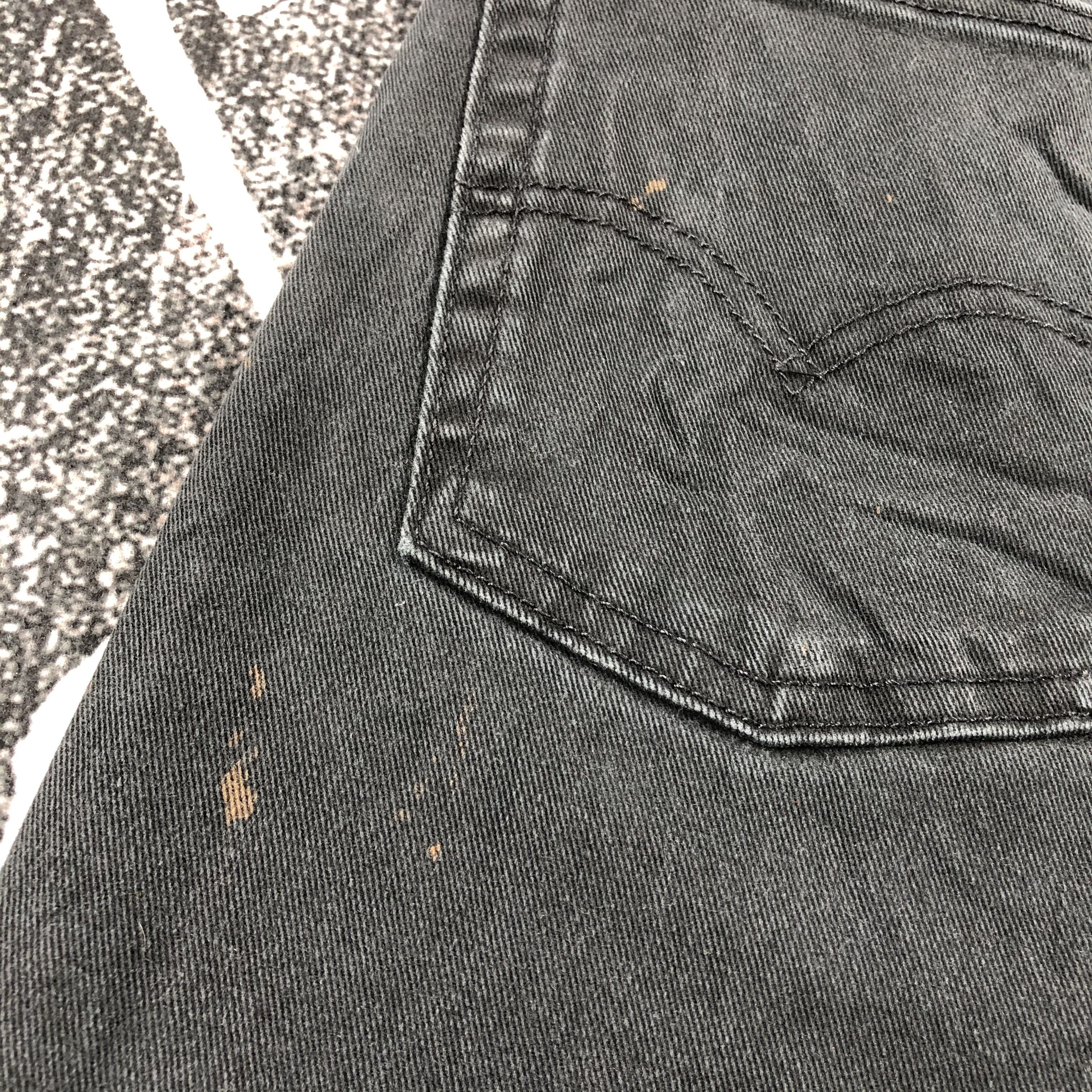Levi's Levis 513 Jeans Distress Black Denim KJ979 Size US 33 - 9 Thumbnail