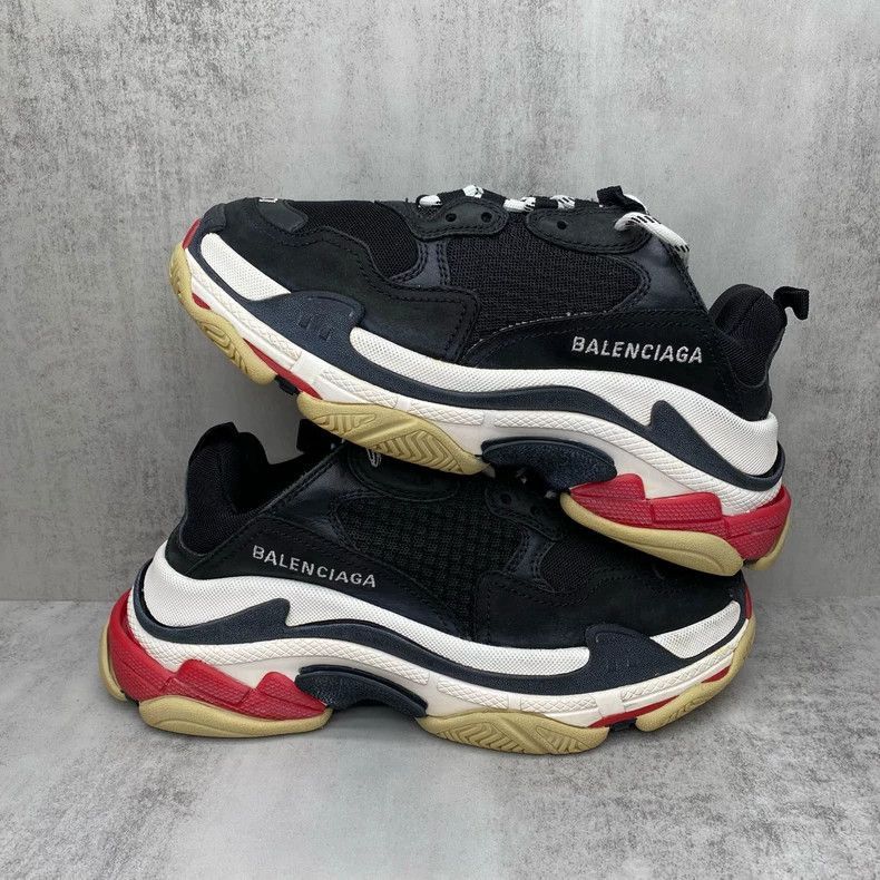 Balenciaga Balenciaga Triple Sneakers Black Red Size 37-2506 Size US 6 / EU 39 - 2 Thumbnail