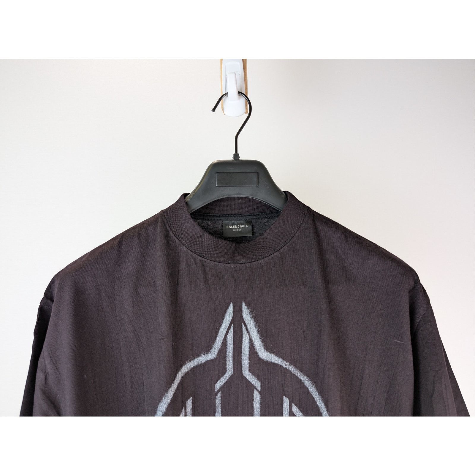 Balenciaga o1rshd1 Metal BB Stencil Vintage Oversized Jersey T-Shirt Size US M / EU 48-50 / 2 - 3 Thumbnail