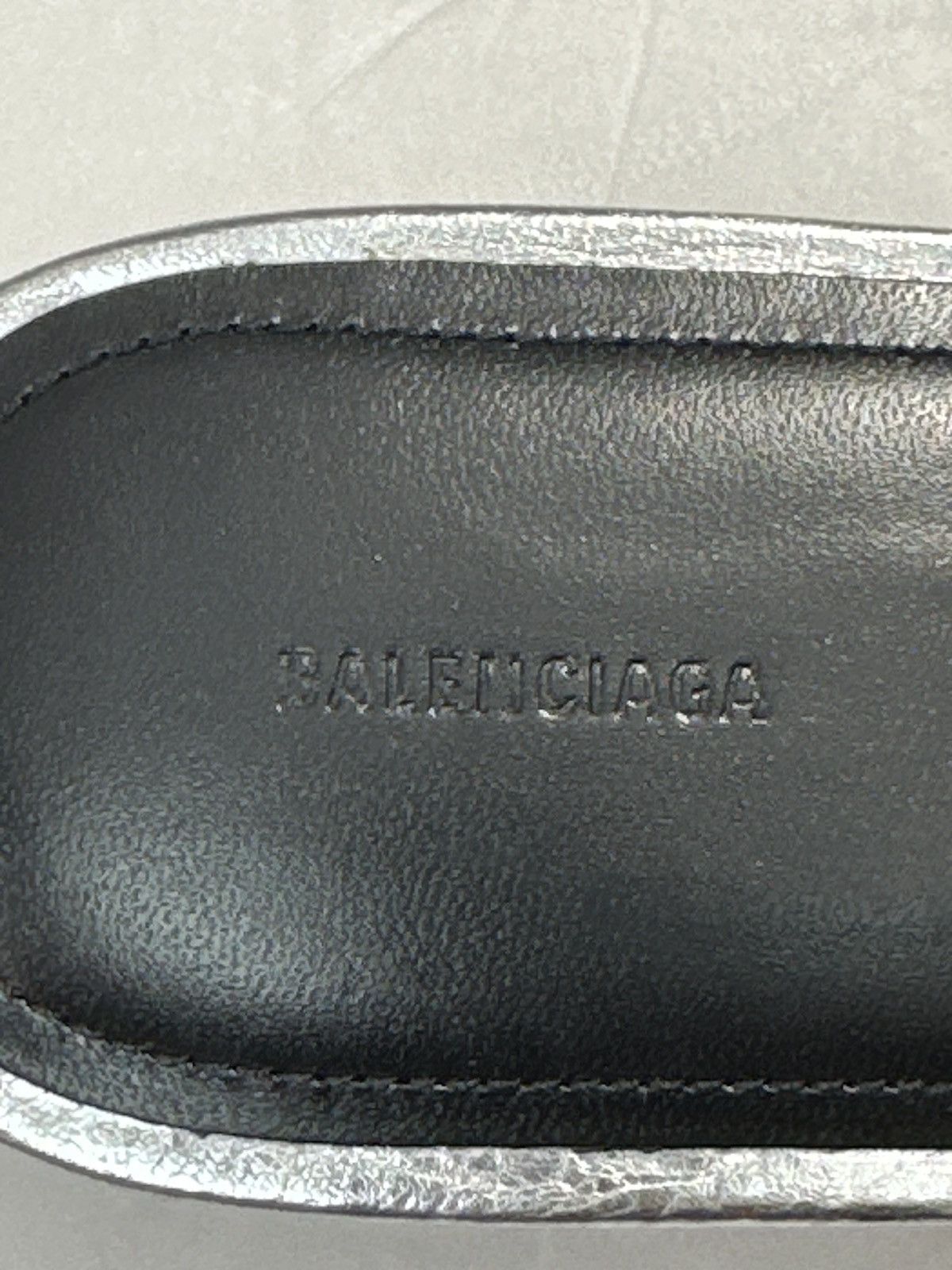 Balenciaga BALENCIAGA Cagole embellished metallic sandals Size US 7.5 / IT 37.5 - 14 Thumbnail