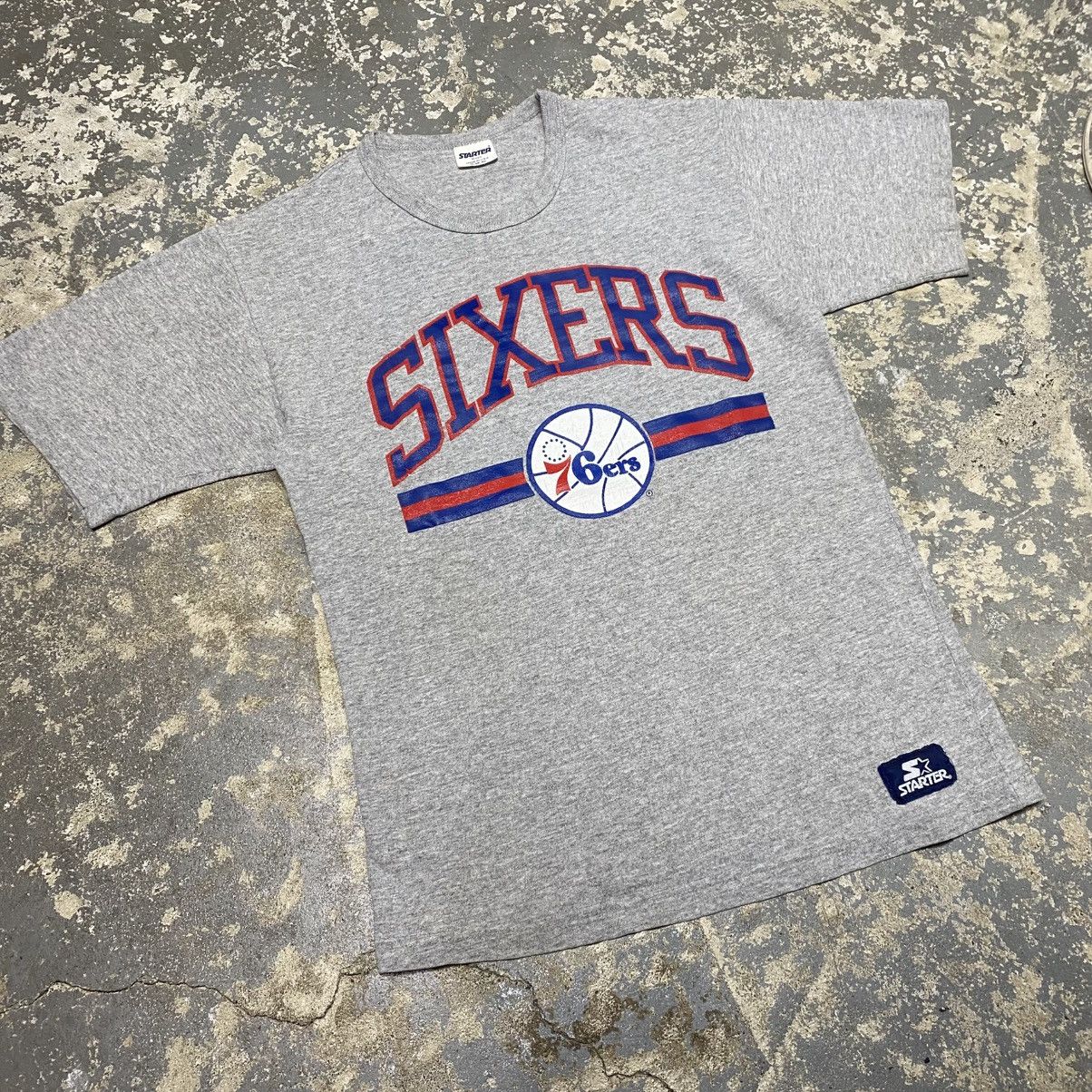 NBA × Vintage Vintage Philadelphia 76ers Sixers Starter NBA Tshirt USA Size US M / EU 48-50 / 2 - 6 Thumbnail