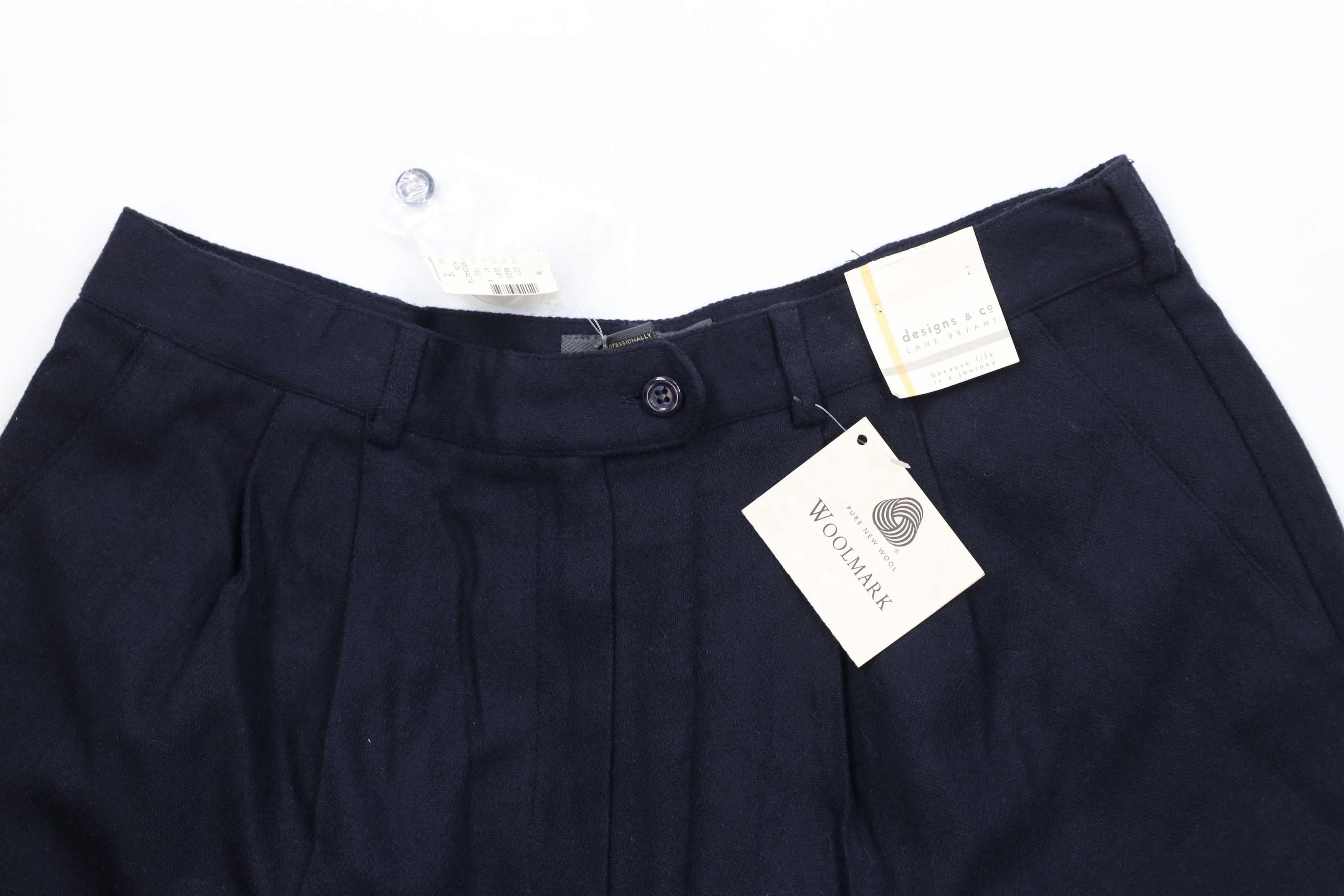 Vintage Deadstock Vintage 90s Lane Bryant Merino Wool Shorts Blue Size 38" / US 16 / IT 52 - 2 Thumbnail