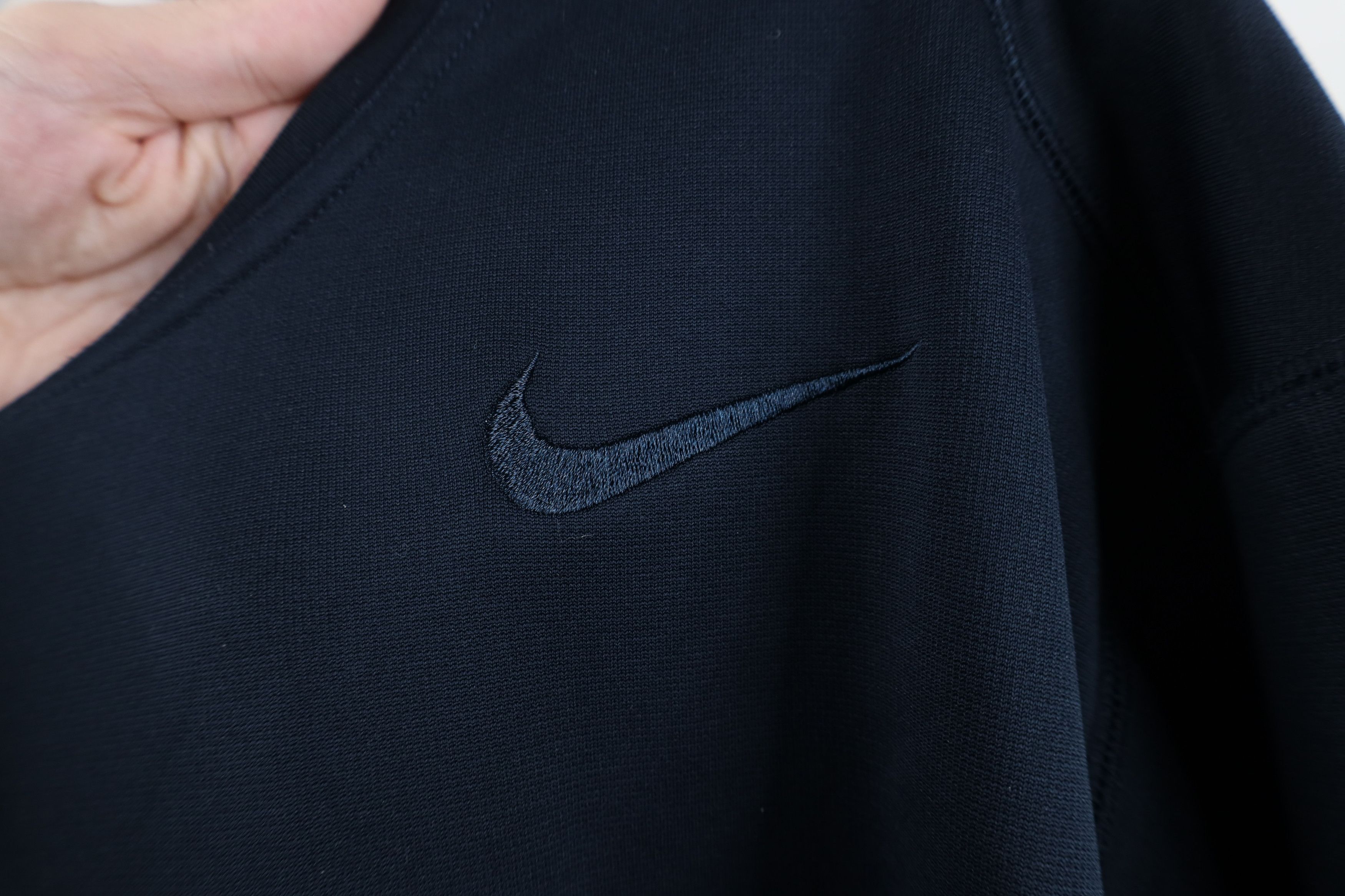 Nike Nike Therma Fit Swoosh Fleece Lined Crewneck Sweatshirt Navy Size US XL / EU 56 / 4 - 4 Thumbnail