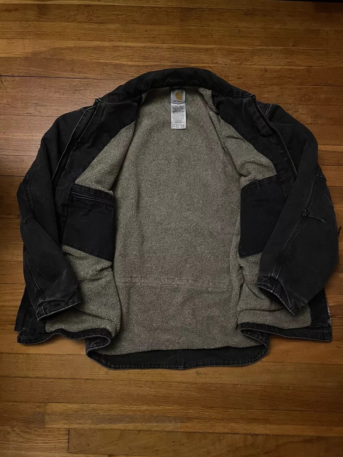 Carhartt Vintage Distessed Faded Black C61 Jacket Size US M / EU 48-50 / 2 - 3 Thumbnail