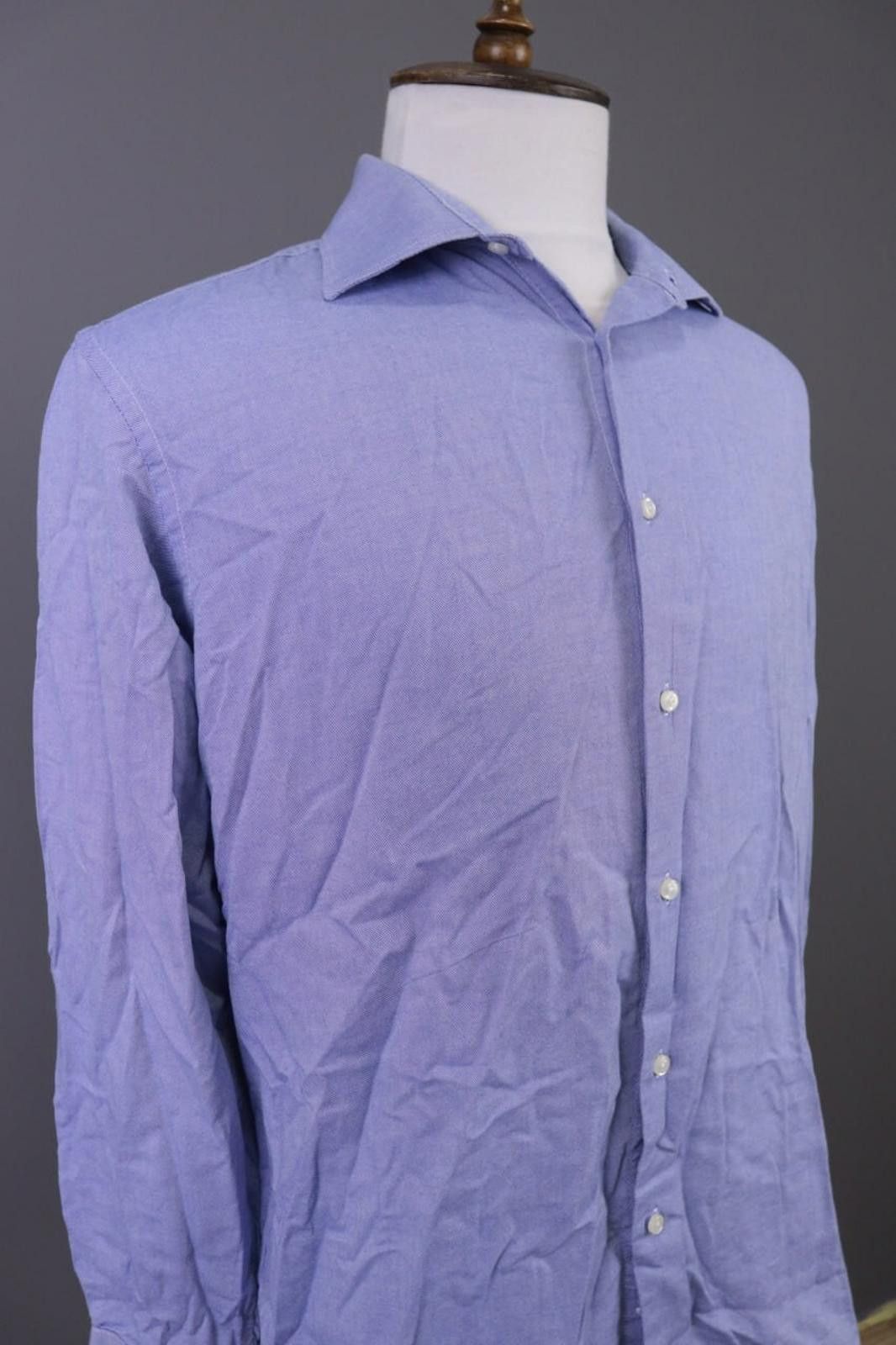 Designer Bottega del Sarto La Camicia Blue Button Down Shirt Size 43 Size US M / EU 48-50 / 2 - 6 Thumbnail