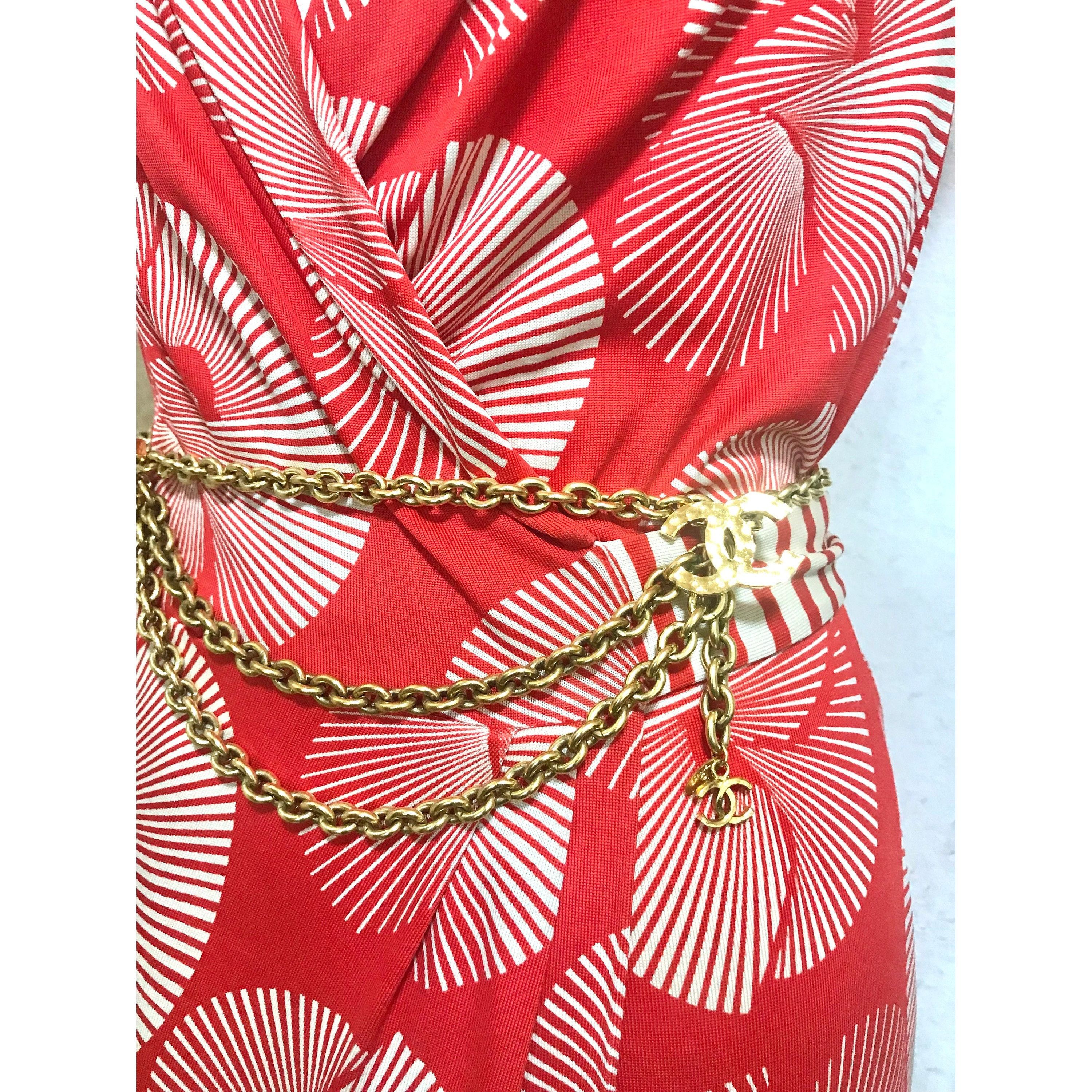 Chanel Vintage CHANEL gold chain belt with triple layer chains Size ONE SIZE - 3 Thumbnail