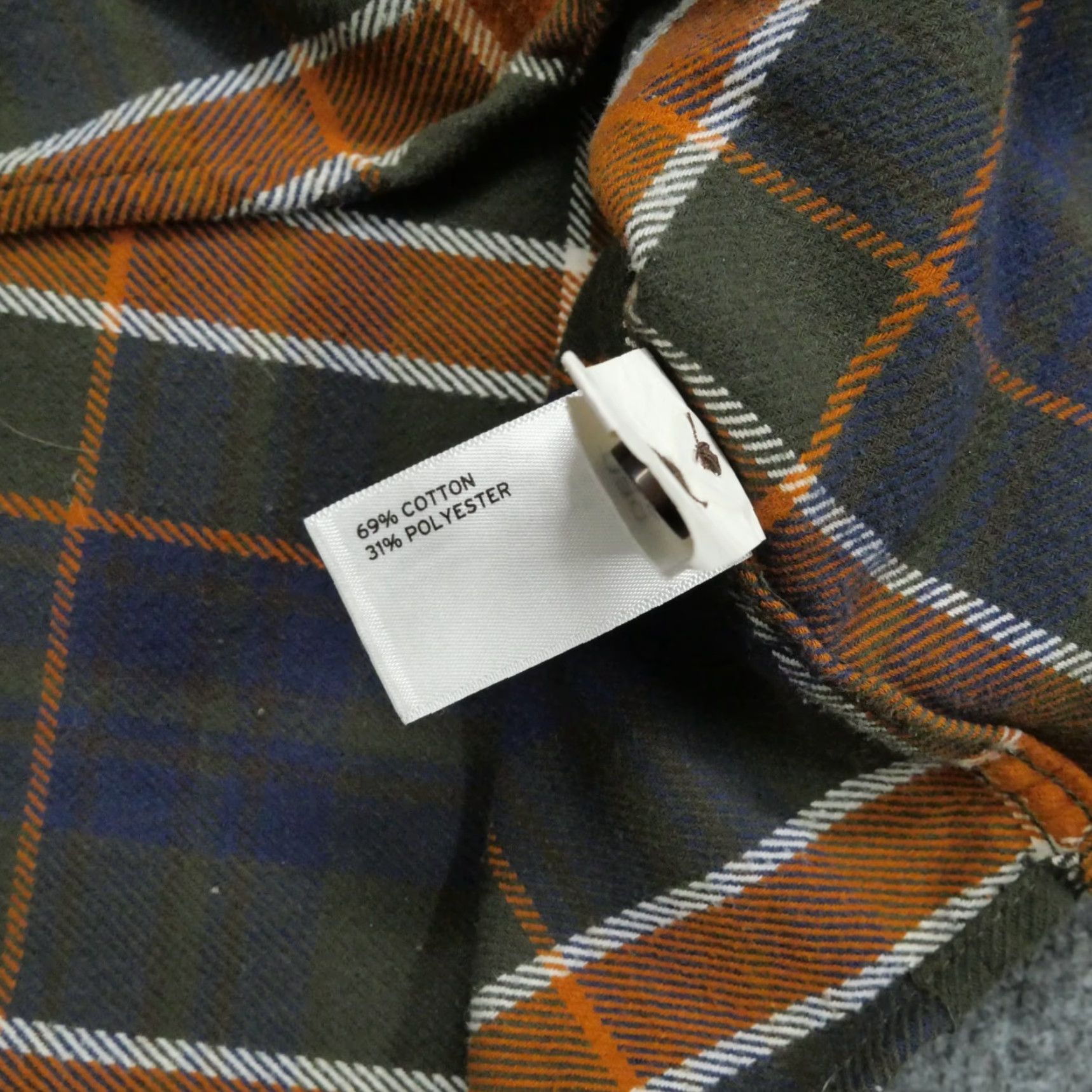 CO Duluth Trading Co Shirt Womens XS Orange Green Plaid Button Up Flannel Size XS / US 0-2 / IT 36-38 - 5 Thumbnail