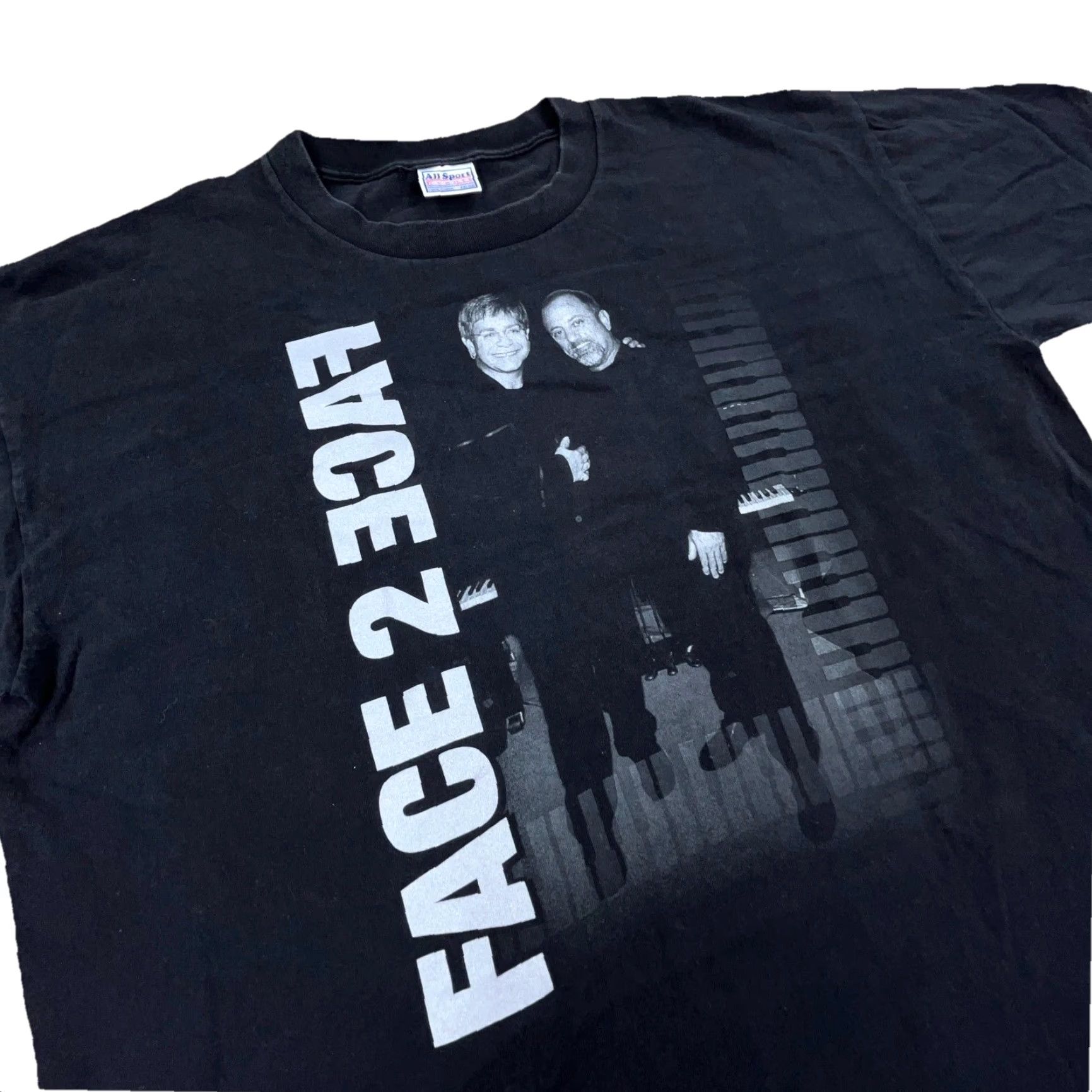 Vintage VINTAGE Elton John Shirt Men XL Black Tee Graphic Print Single Stitch 2000s Y2K Band Rock Concert Logo 100% Cotton All Sport Tee Mens Size US XL / EU 56 / 4 - 3 Thumbnail