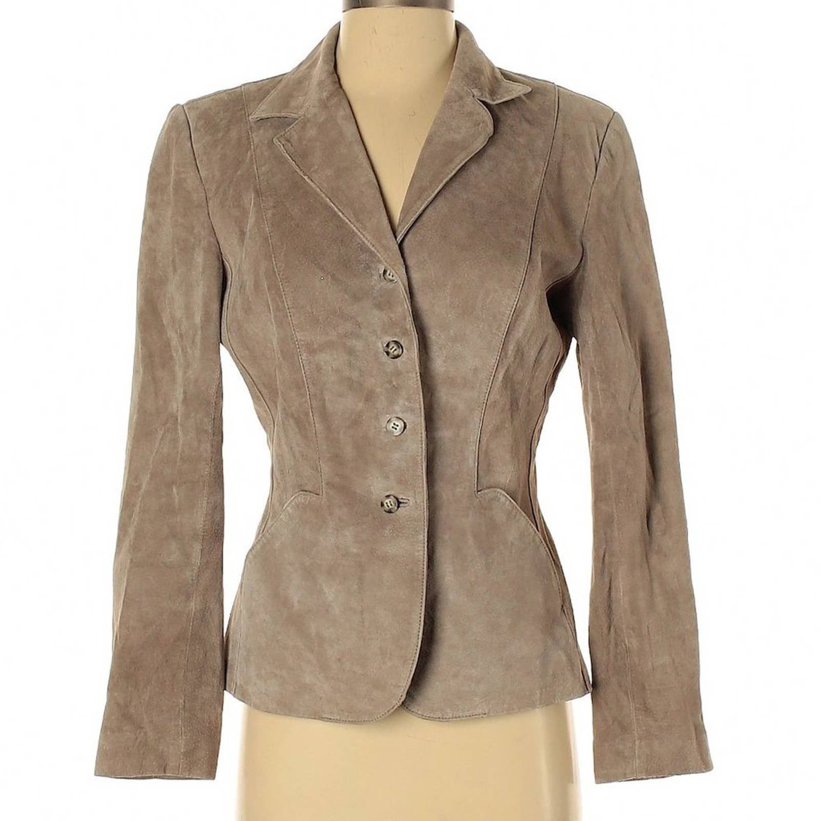 VINTAGE Armand Ventilo Designer Tan Suede Leather Jacket