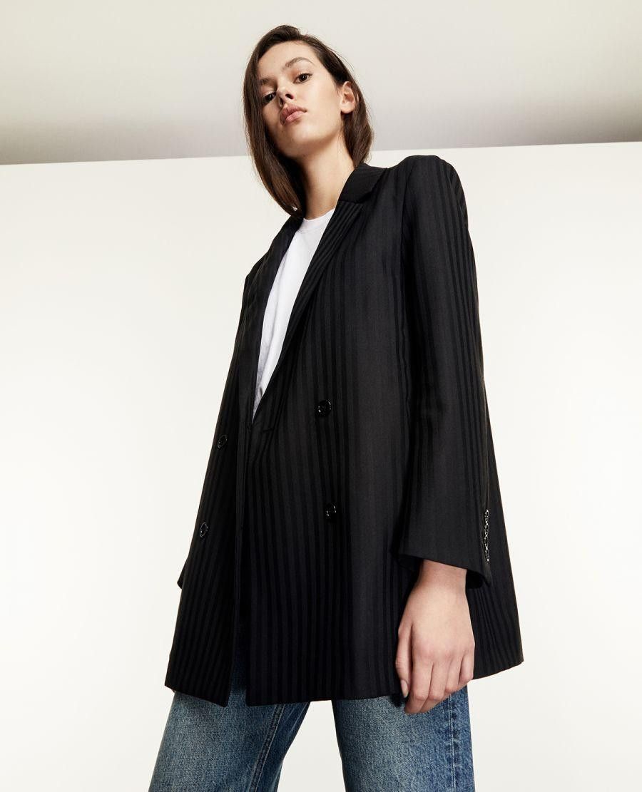 The Kooples The Kooples Paris Wool Long Blazer Double Breasted Blazer Size XS / US 0-2 / IT 36-38 - 7 Thumbnail