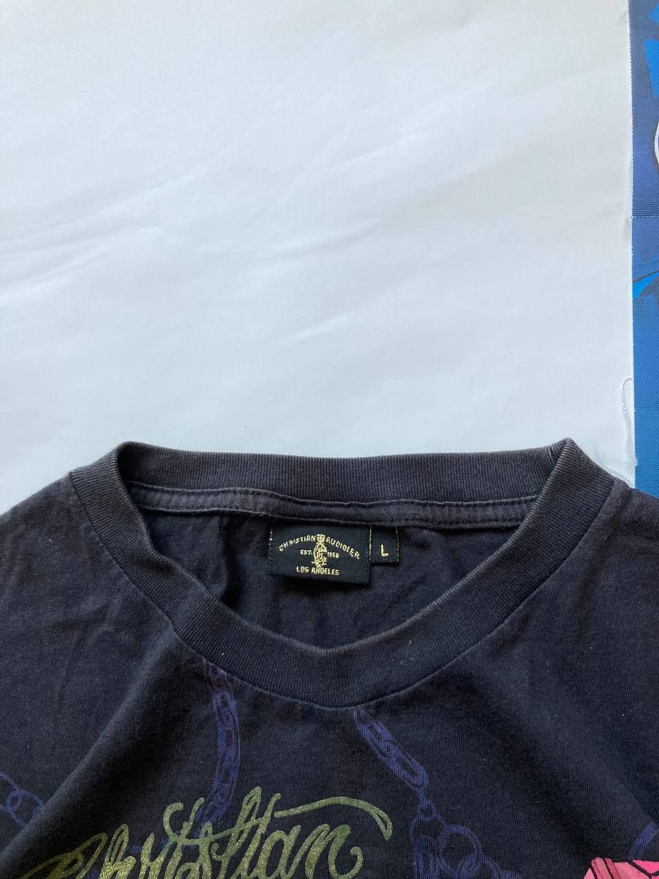 Christian Audigier Christian Audigier Y2K Big Logo Tee Size US L / EU 52-54 / 3 - 6 Thumbnail