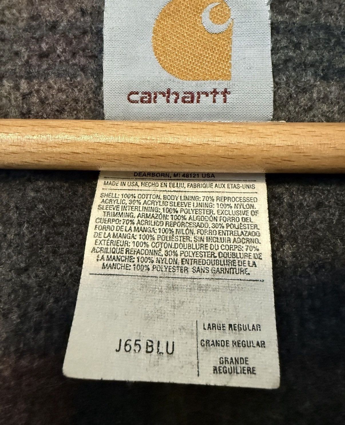 Carhartt Carhartt J65 BLU Large Size US L / EU 52-54 / 3 - 4 Thumbnail