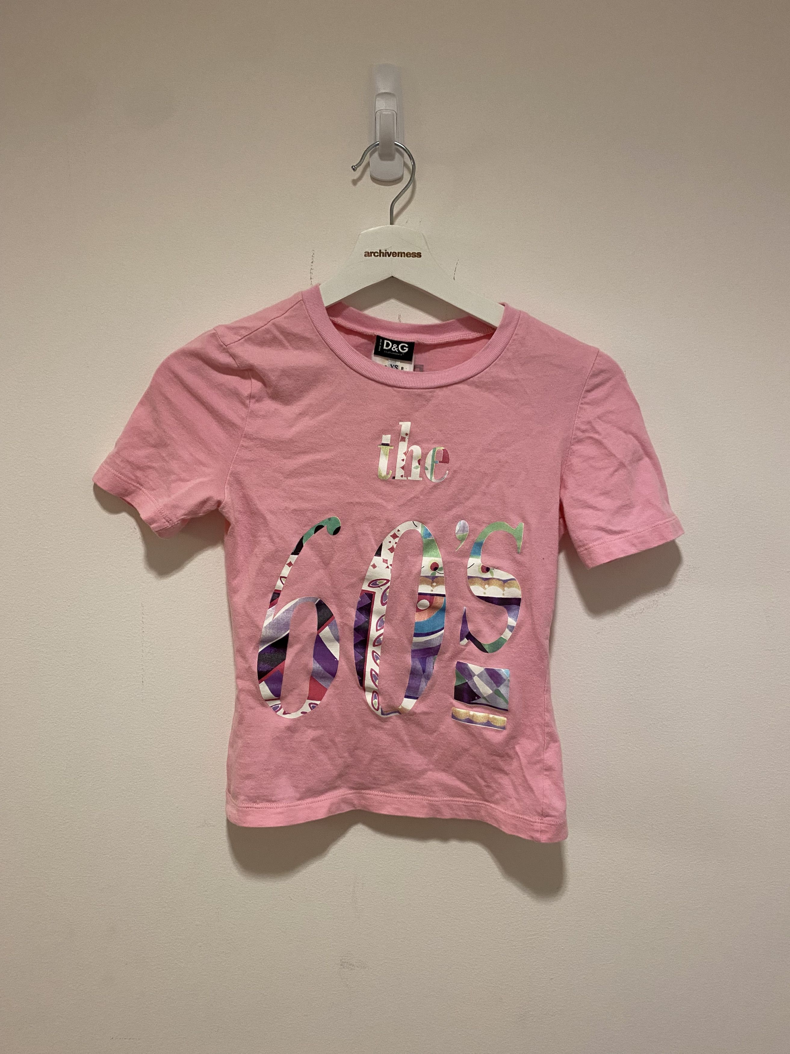 image of Dolce Gabbana The 60's T-Shirt in Pink, Women's (Size XS)