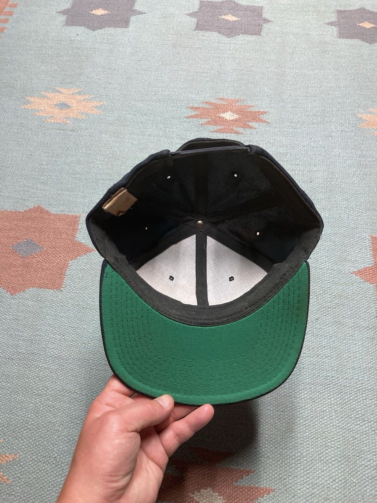 Vintage Vtg 80s SnapBack hat cap new era pro design blank navy blue Size ONE SIZE - 5 Thumbnail