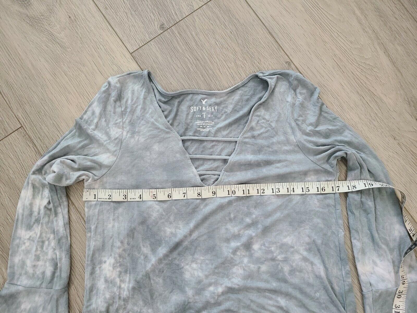 Designer American Eagle Soft And Sexy Tee Medium Green Tie Dye Bell Size M / US 6-8 / IT 42-44 - 3 Thumbnail