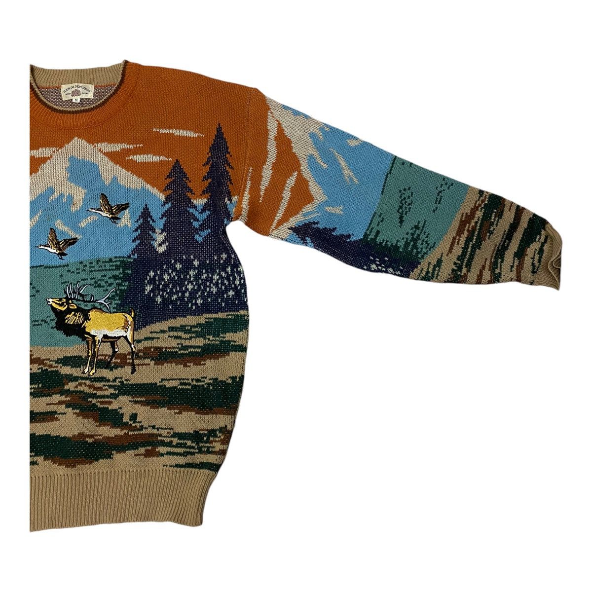 Vintage 🔥 Jour De Monsieur Nature Screen Crewneck Knit Sweater (C3) Size US M / EU 48-50 / 2 - 5 Thumbnail