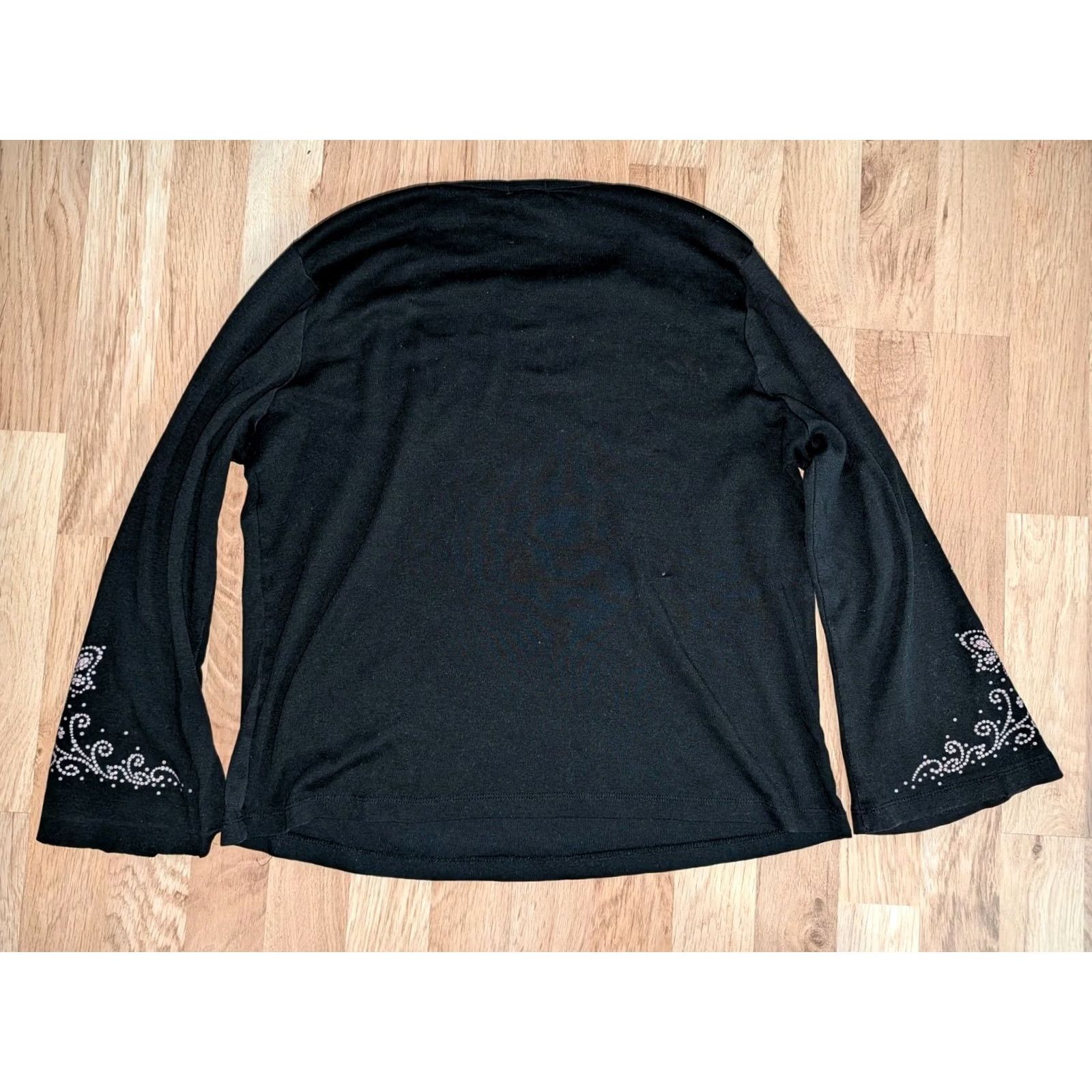 Vintage VINTAGE FANG Blouse Size XXL Butterfly Rhinestonea Y2K Good Condition Size XXL / US 16-18 / IT 52-54 - 4 Thumbnail